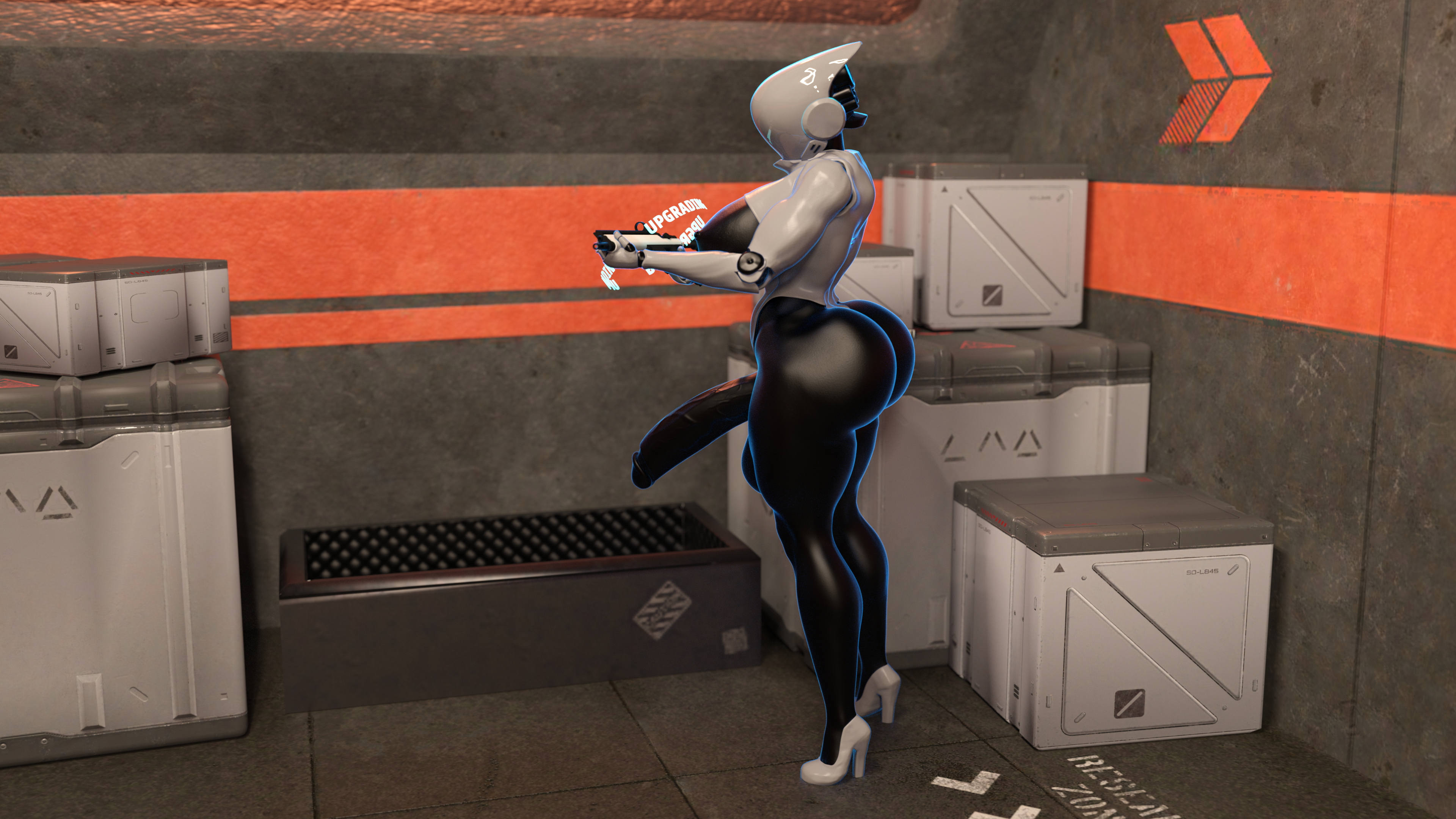 Cortana and Haydee Corruptive Code Cortana Huge Breasts Huge Ass Huge Cock Futa Female Possession Breast Expansion Ass Expansion Transformation Abs Muscles Gun 39