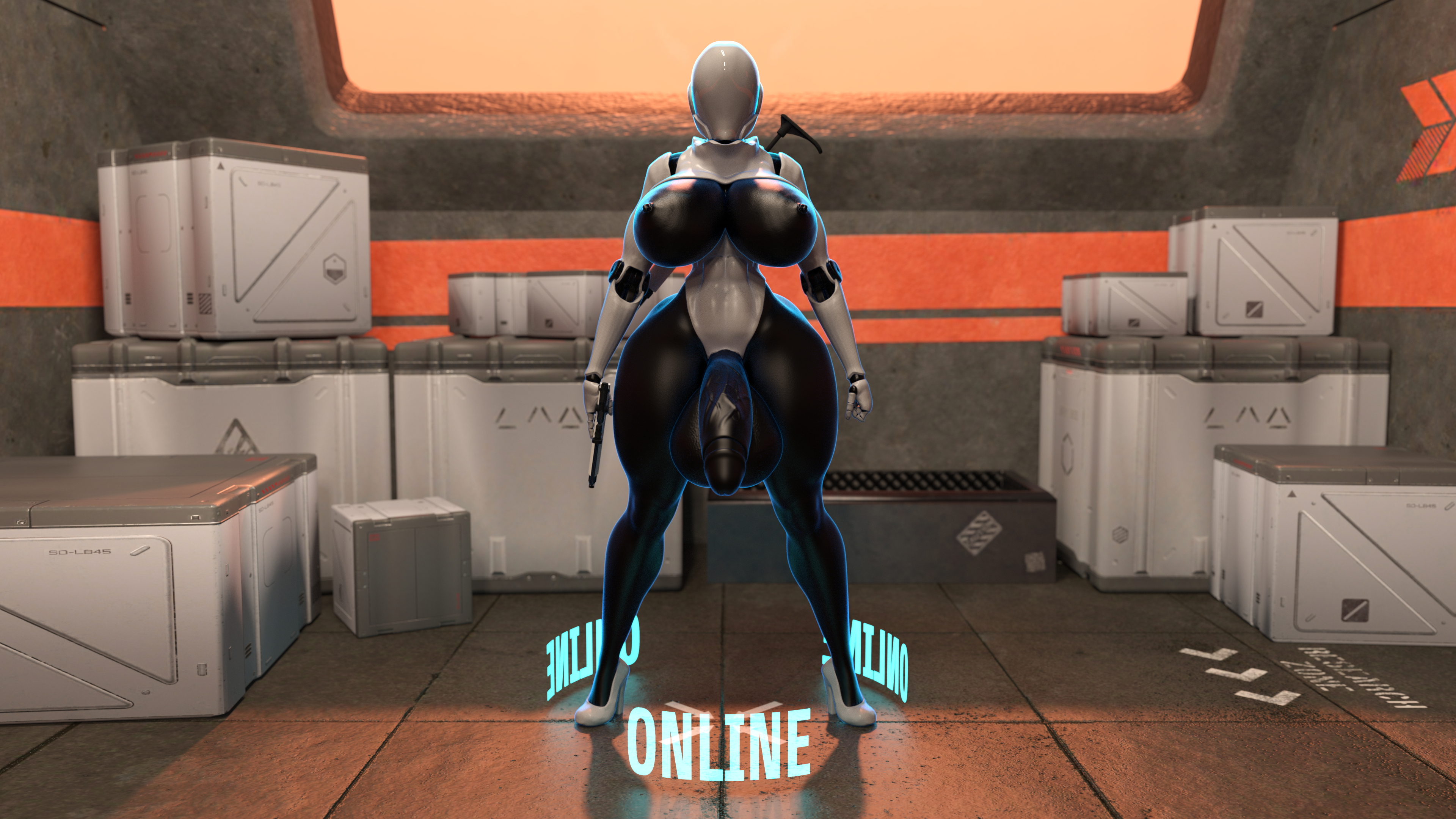 Cortana and Haydee Corruptive Code Cortana Huge Breasts Huge Ass Huge Cock Futa Female Possession Breast Expansion Ass Expansion Transformation Abs Muscles Gun 40