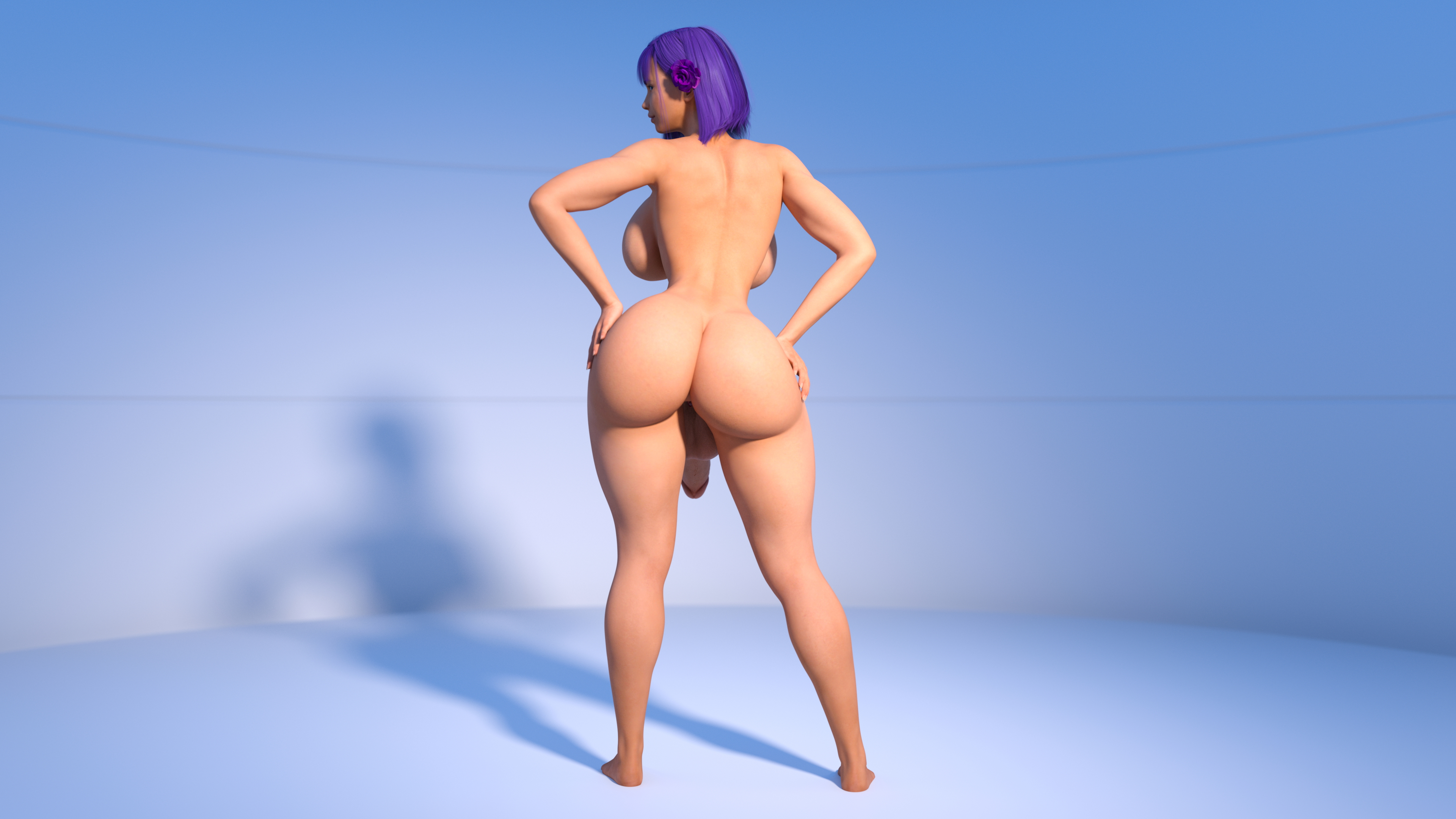 Natt Photo Shoot One  Purple Hair Abs Muscles Futa Huge Breasts Huge Ass Huge Cock Nude 3