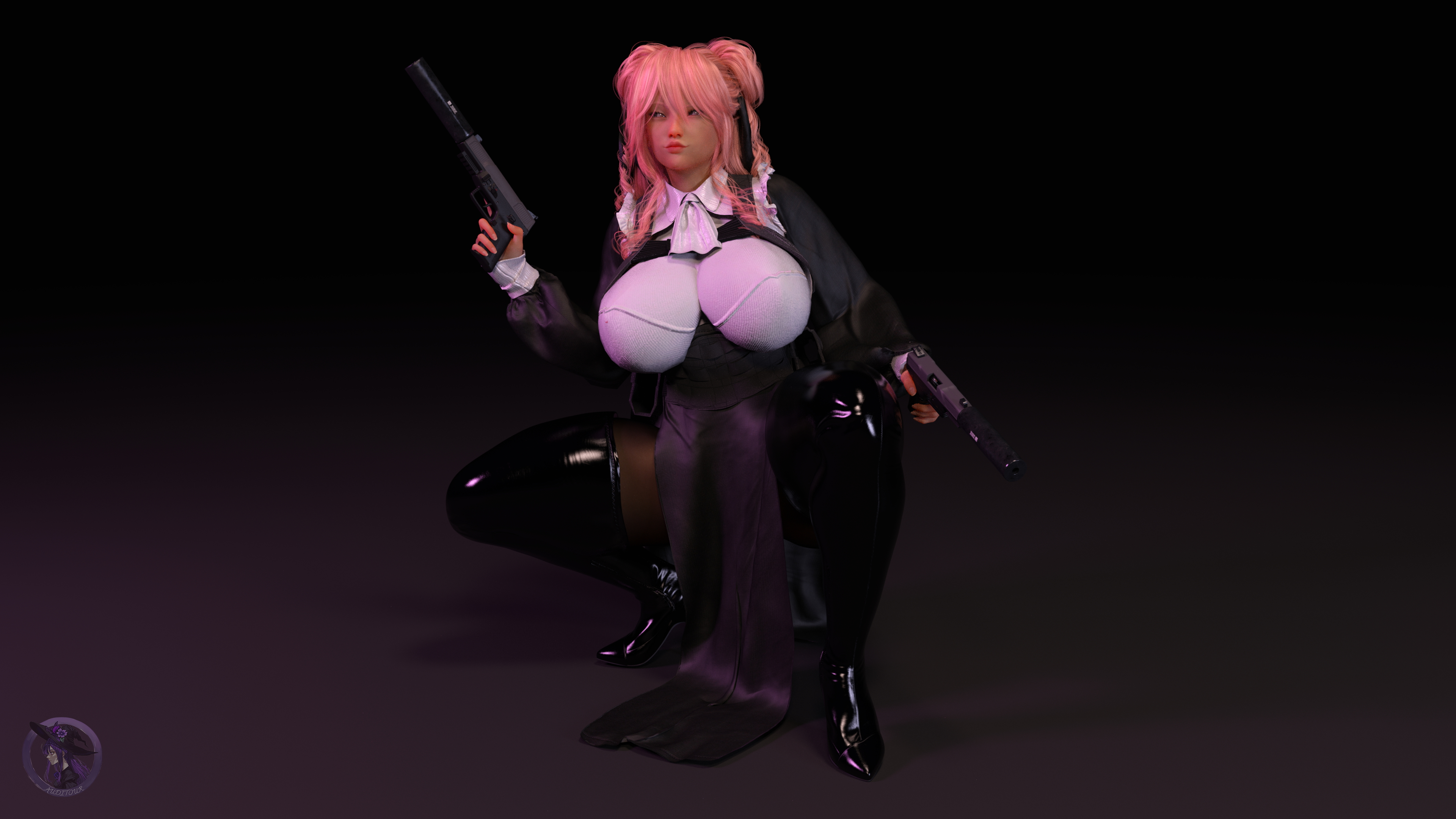 2nd Halloween  Female Nun Witch Demon Barbarian Abs Muscles Tall Huge Breasts Huge Ass Huge Cock Gun Magic Whip 11