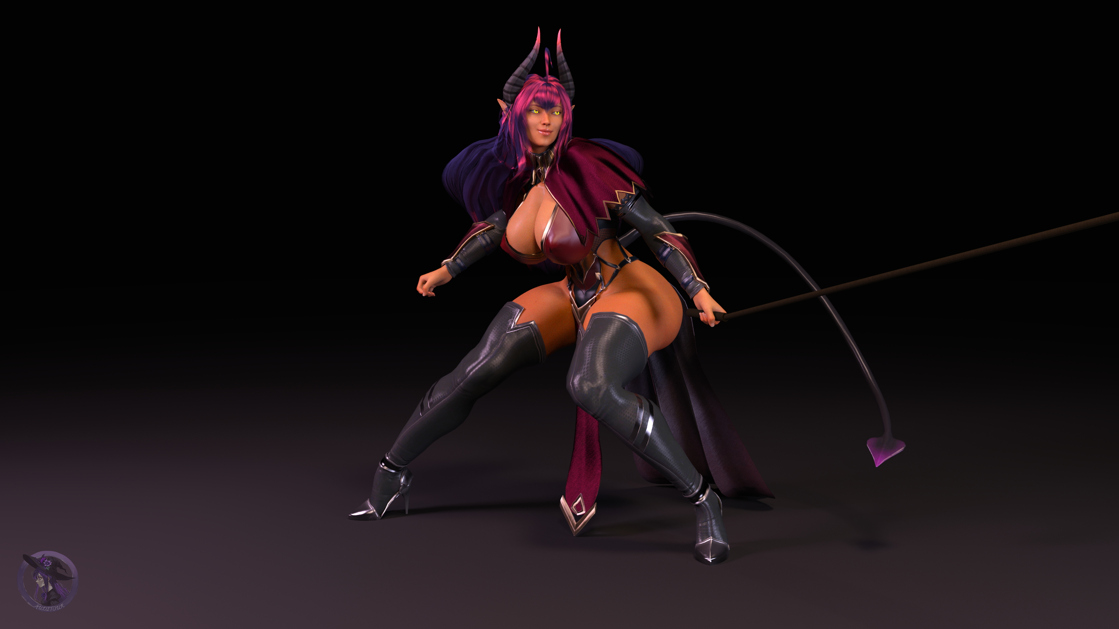 2nd Halloween  Female Nun Witch Demon Barbarian Abs Muscles Tall Huge Breasts Huge Ass Huge Cock Gun Magic Whip 12