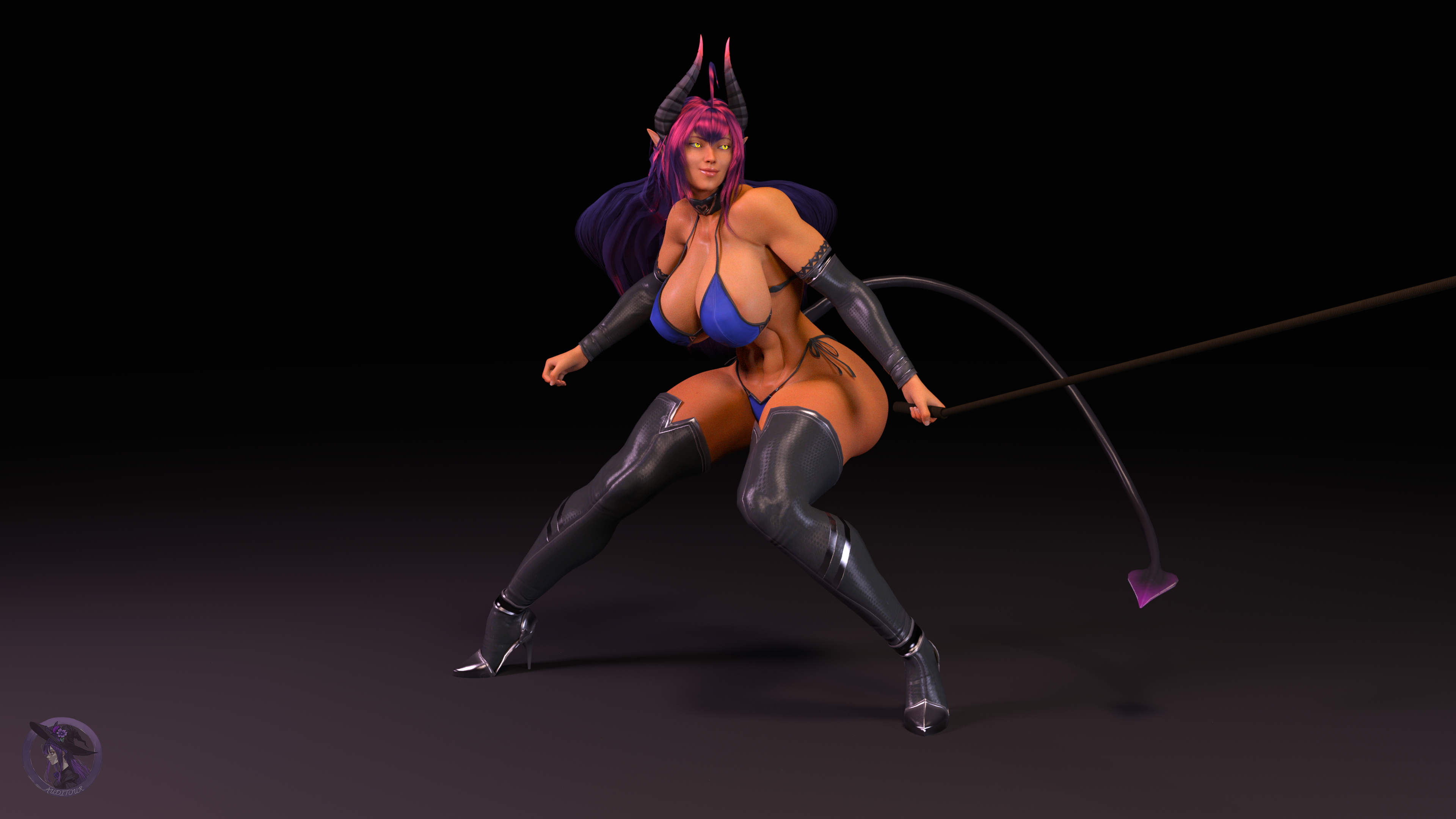 2nd Halloween  Female Nun Witch Demon Barbarian Abs Muscles Tall Huge Breasts Huge Ass Huge Cock Gun Magic Whip 13