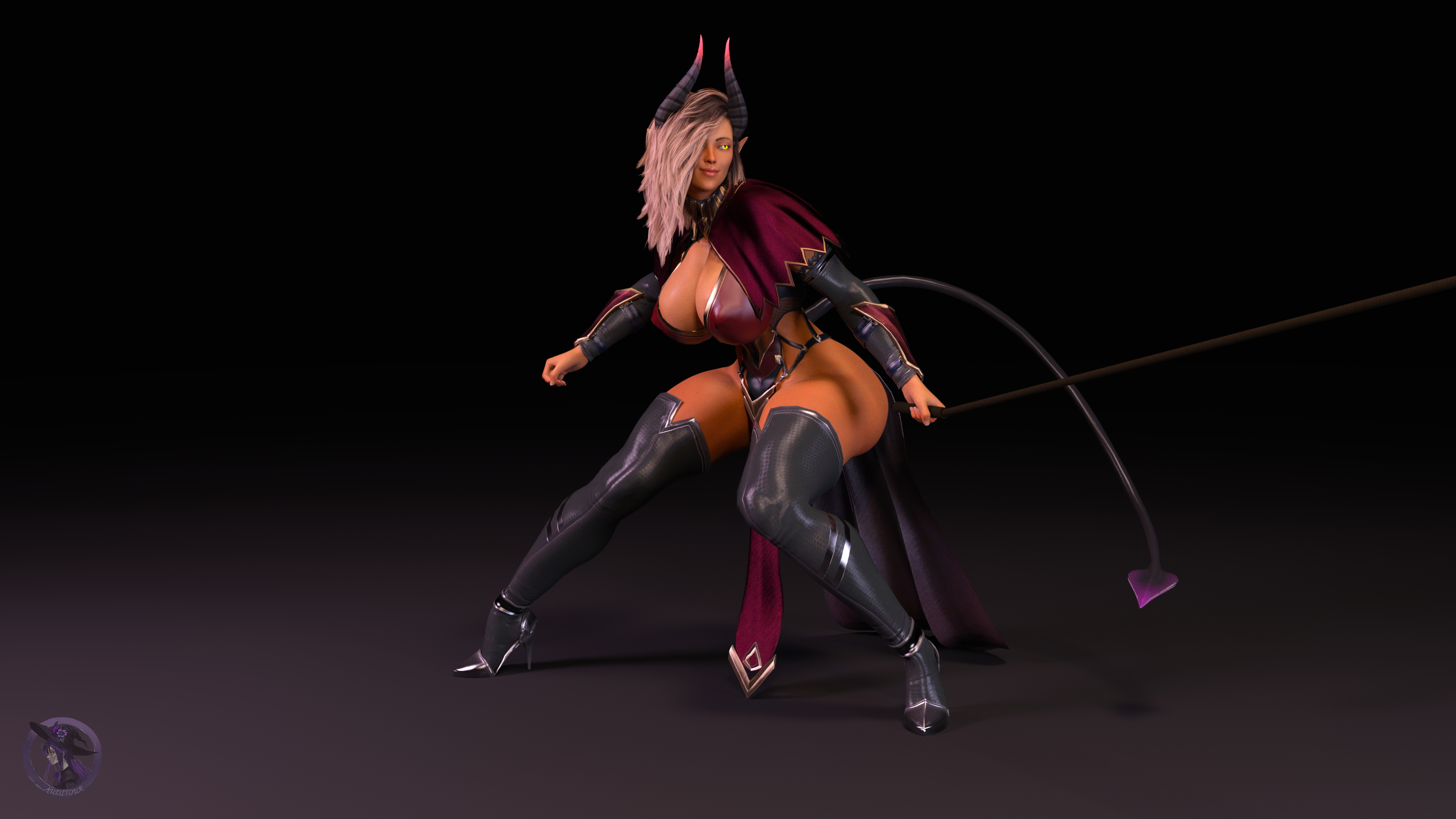 2nd Halloween  Female Nun Witch Demon Barbarian Abs Muscles Tall Huge Breasts Huge Ass Huge Cock Gun Magic Whip 14