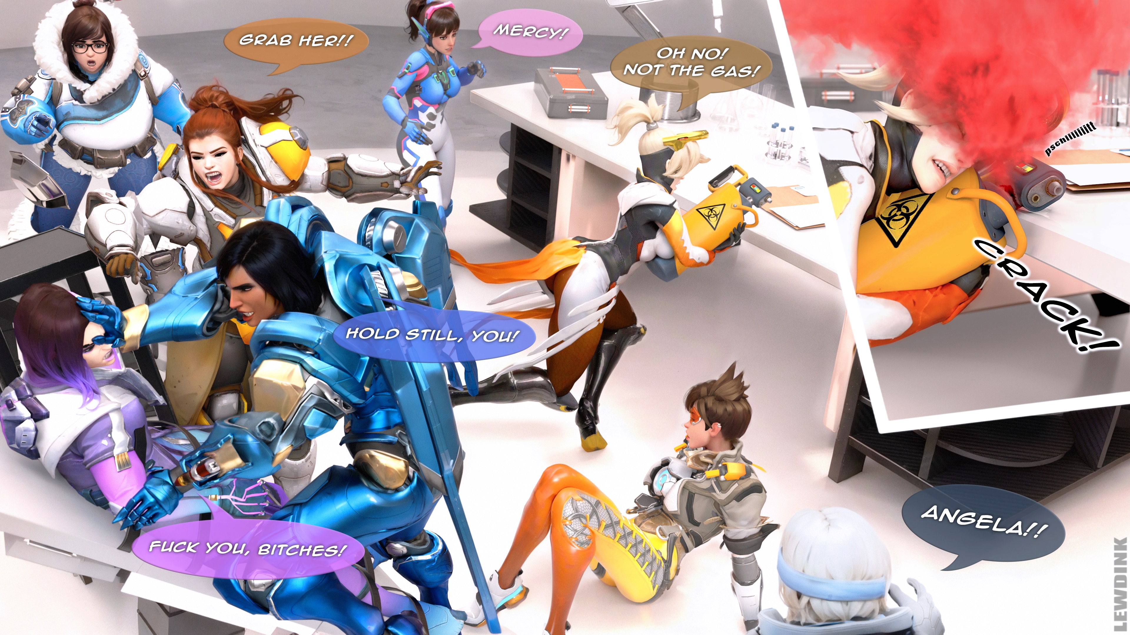 The Birth of Overwhores Overwatch Mercy Pharah Dva (overwatch) Ana (overwatch) Tracer Sombra Sombra (overwatch) Brigitte Widowmaker Mei (Overwatch) Kiriko Laboratory Indoor Catfight Fight Leggings Tied Bound Pinup Bodysuit Mindcontrol Corruption Dirty Talk Brunette Red Hair Red head Ponytail Fit Fitness Sexy 3d Porn Fanart Yuri Lesbian Lesbians Lesbian Sex Orgy Group Sex Group Nude 6