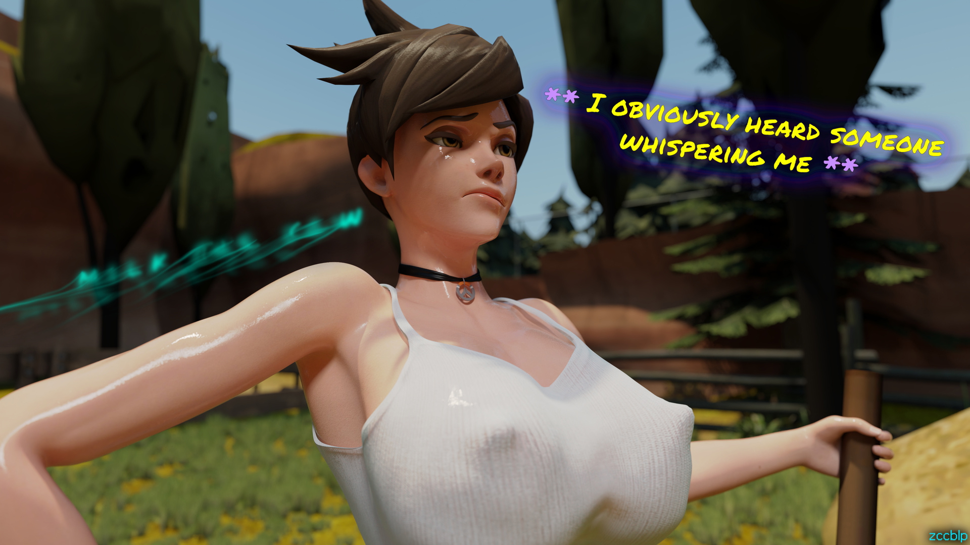 Farm life Overwatch Tracer Widowmaker Cow Futanari Hyper Breasts Huge Cock Huge Balls Lactation Thick Thighs Thigh Highs Blue Skin Veiny Breasts 2