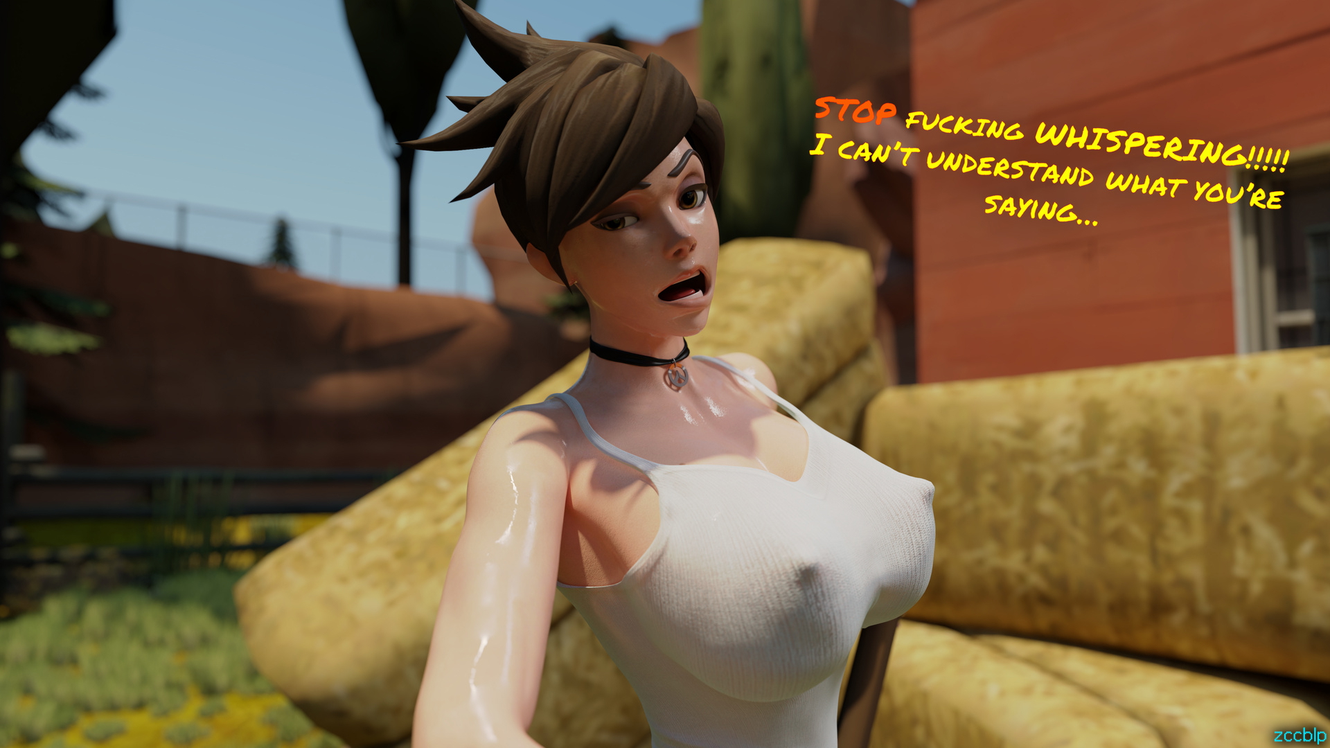Farm life Overwatch Tracer Widowmaker Cow Futanari Hyper Breasts Huge Cock Huge Balls Lactation Thick Thighs Thigh Highs Blue Skin Veiny Breasts 3