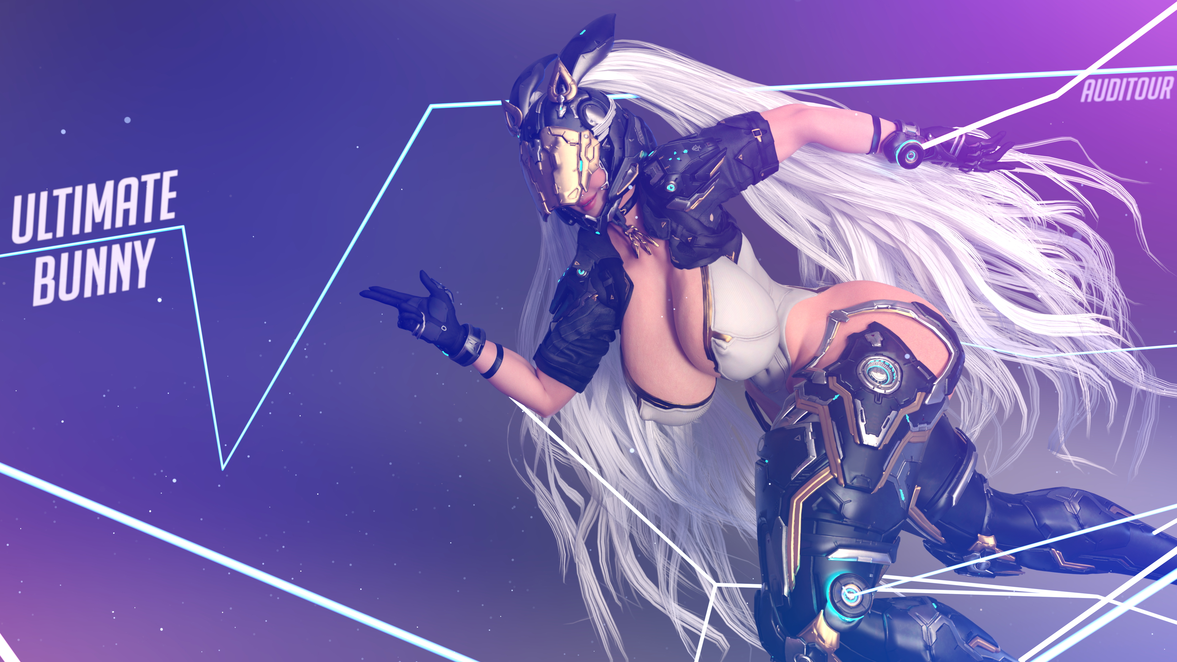 Ultimate Bunny Are You Ready To Be Shocked Lightning Bunny Huge Breasts Huge Ass Tall Sfw Helmet
