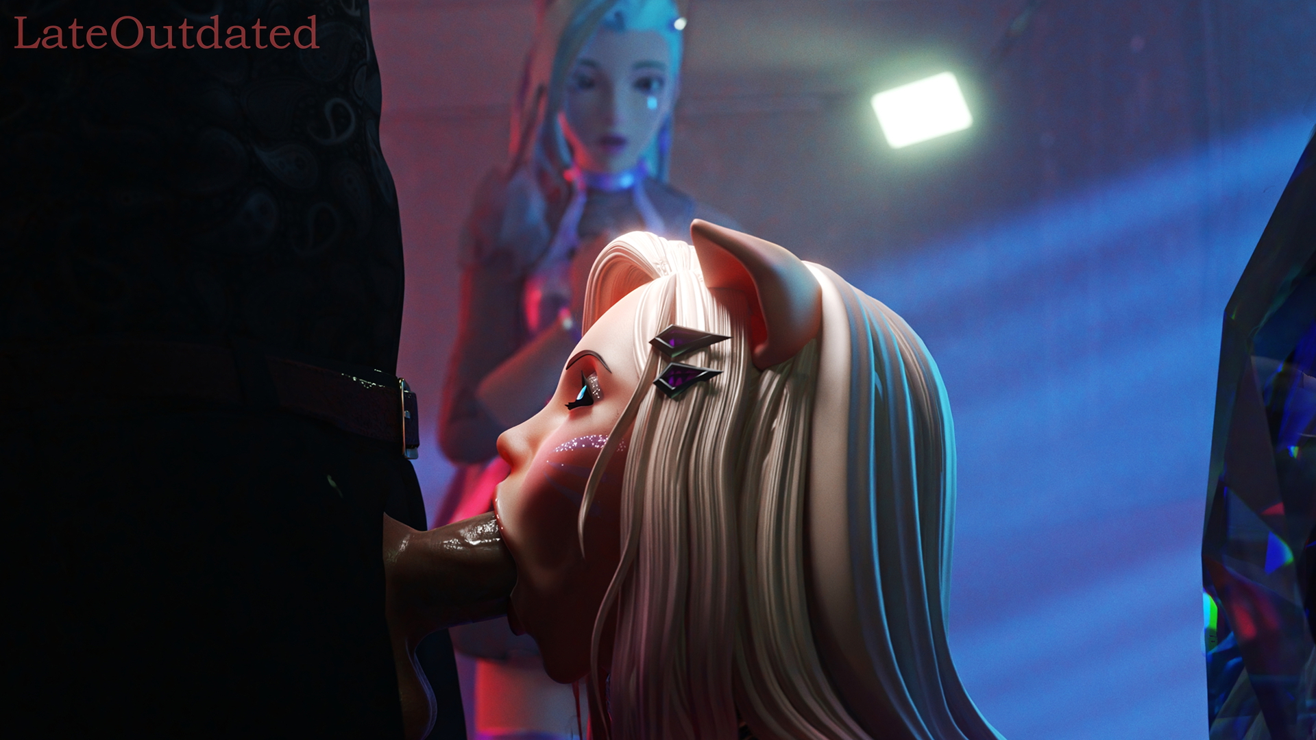 Ahri - Thank You Mr. Manager Ahri K Da Ahri K/da Ahri League Of Legends 3d Porn Blender3d Blowjob Fellatio Public In Public Clothed Animated 1girl 1boy1girl 7