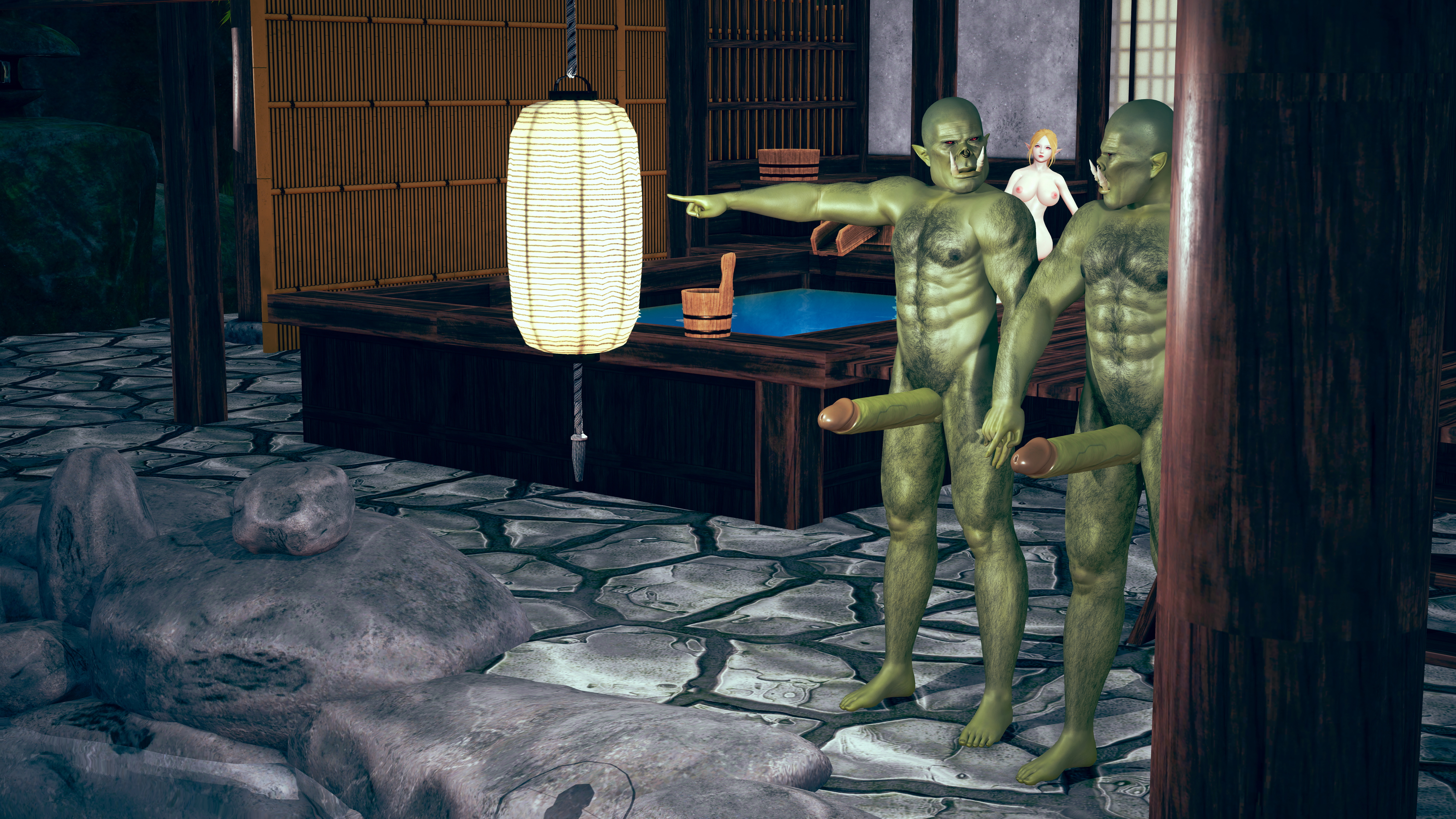 2 Girls Travel to an Onsen EP2 Honey Select 2 Orc Sexy Elf