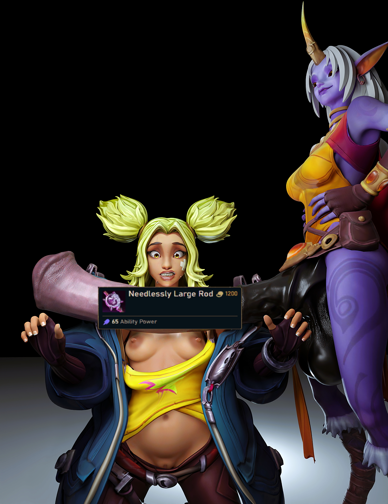 Zeri and Aggressive Soraka ⚡️🔋🍆🐐💪 Zeri Soraka League Of Legends Futanari Futa Futa On Female Female 3d Porn Pussy Shaved Pussy Big Cock Nude