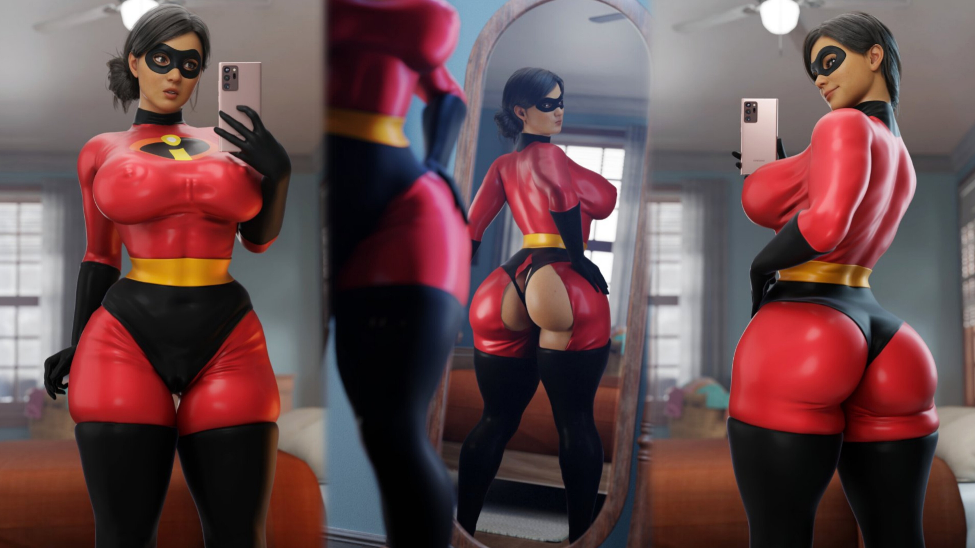 💙Rio morales💙 Rio Morales Elastigirl Milf Bigbreasts See Through Cosplay Halloween 4