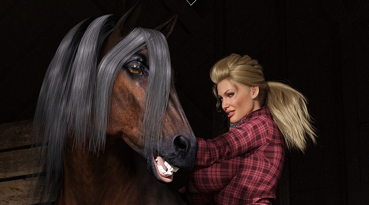 Angy and the horse   Horse Horsecock Big Tits Big Ass