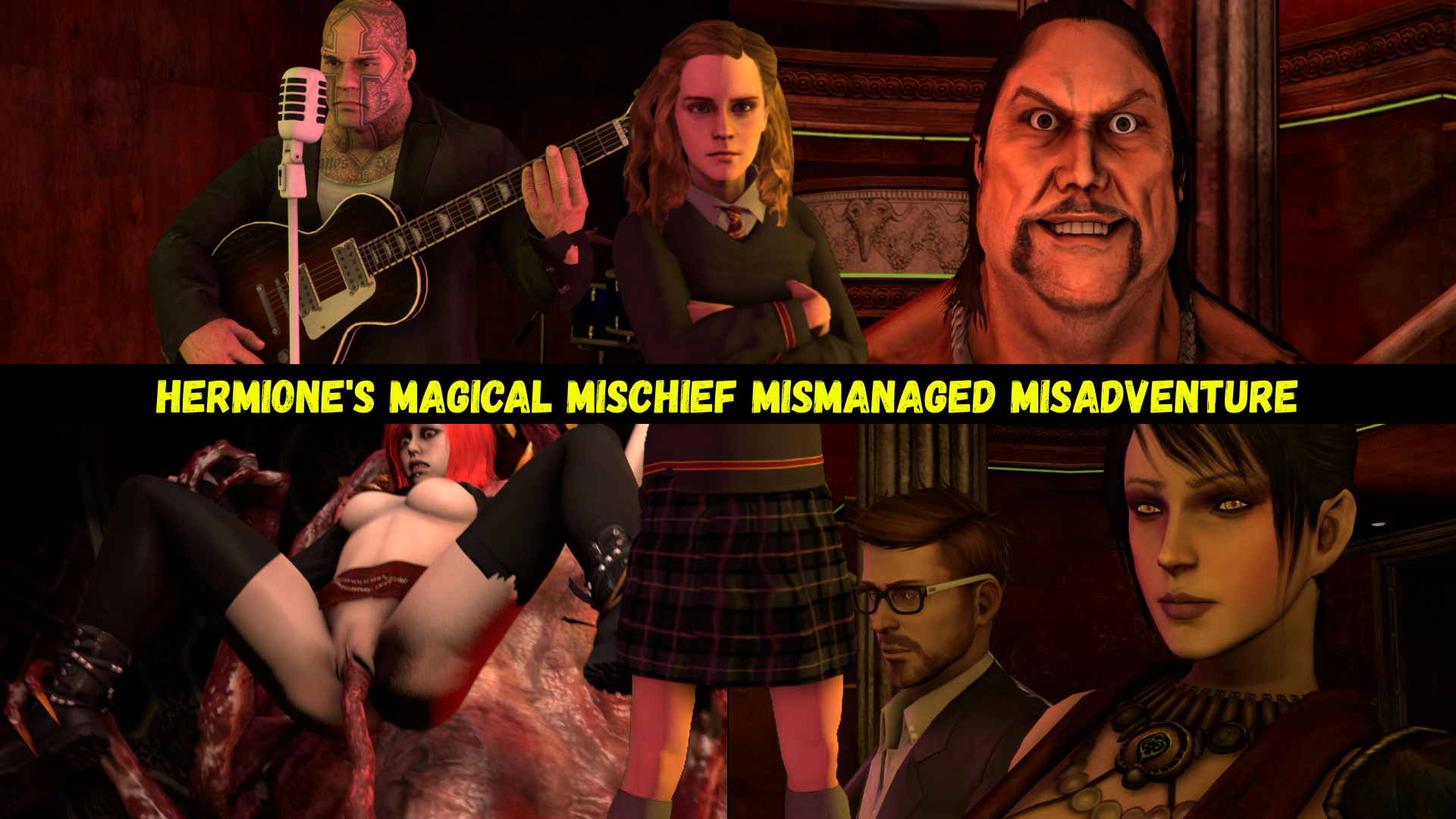 Hermione s Magical Mischief Mismanaged Misadventure Hermione Granger Hermione Harry Potter Morrigan Monster Monster Cock Monsters Source Filmmaker Sfm Tentacles Werewolf Virgin
