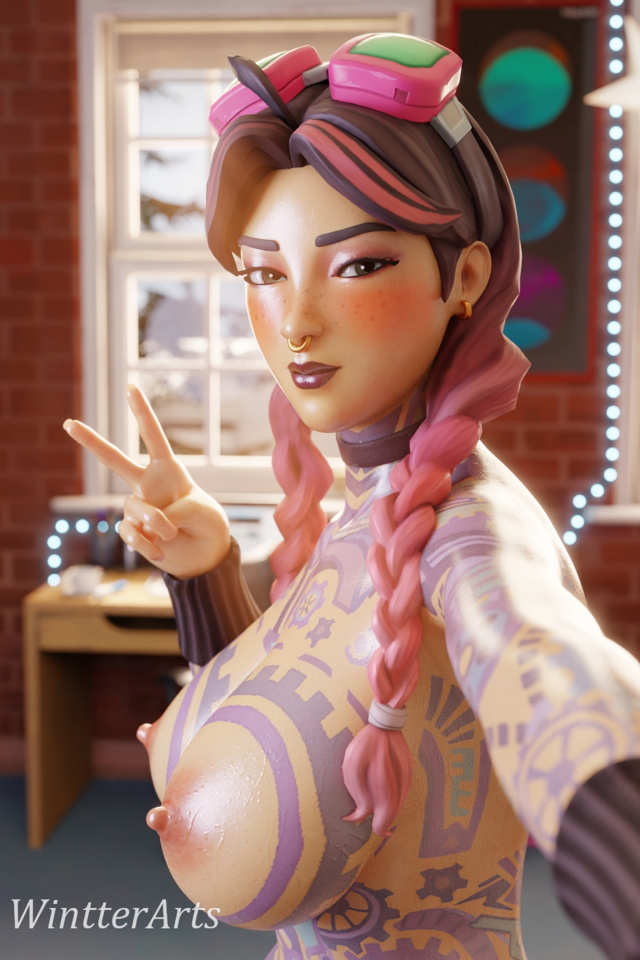 Jules making a selfie Fortnite Jules 3d Porn 3d Girl 3dnsfw Patreon Selfie
