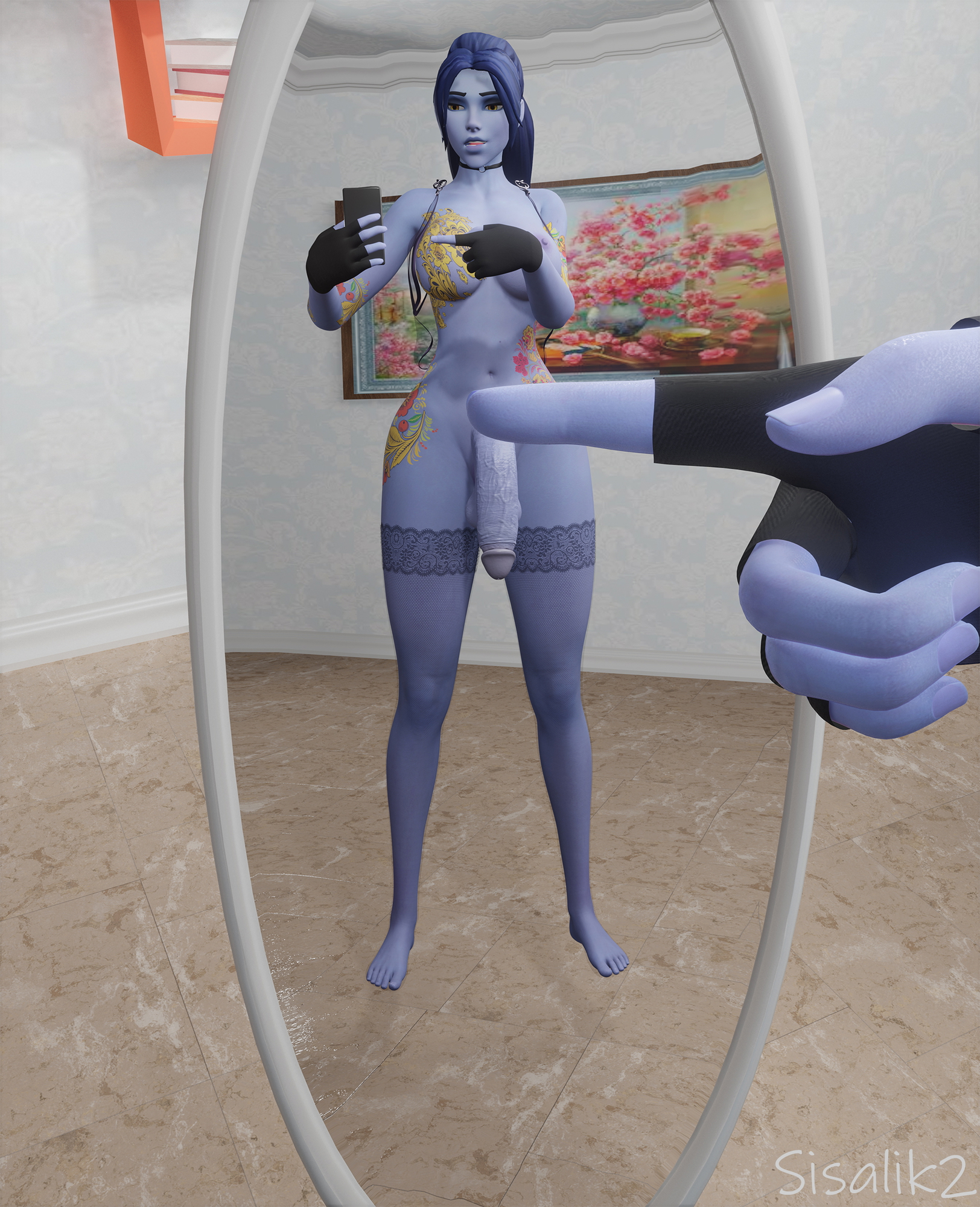 Widowmaker pose Widowmaker Overwatch Futanari Big Tits Big Cock