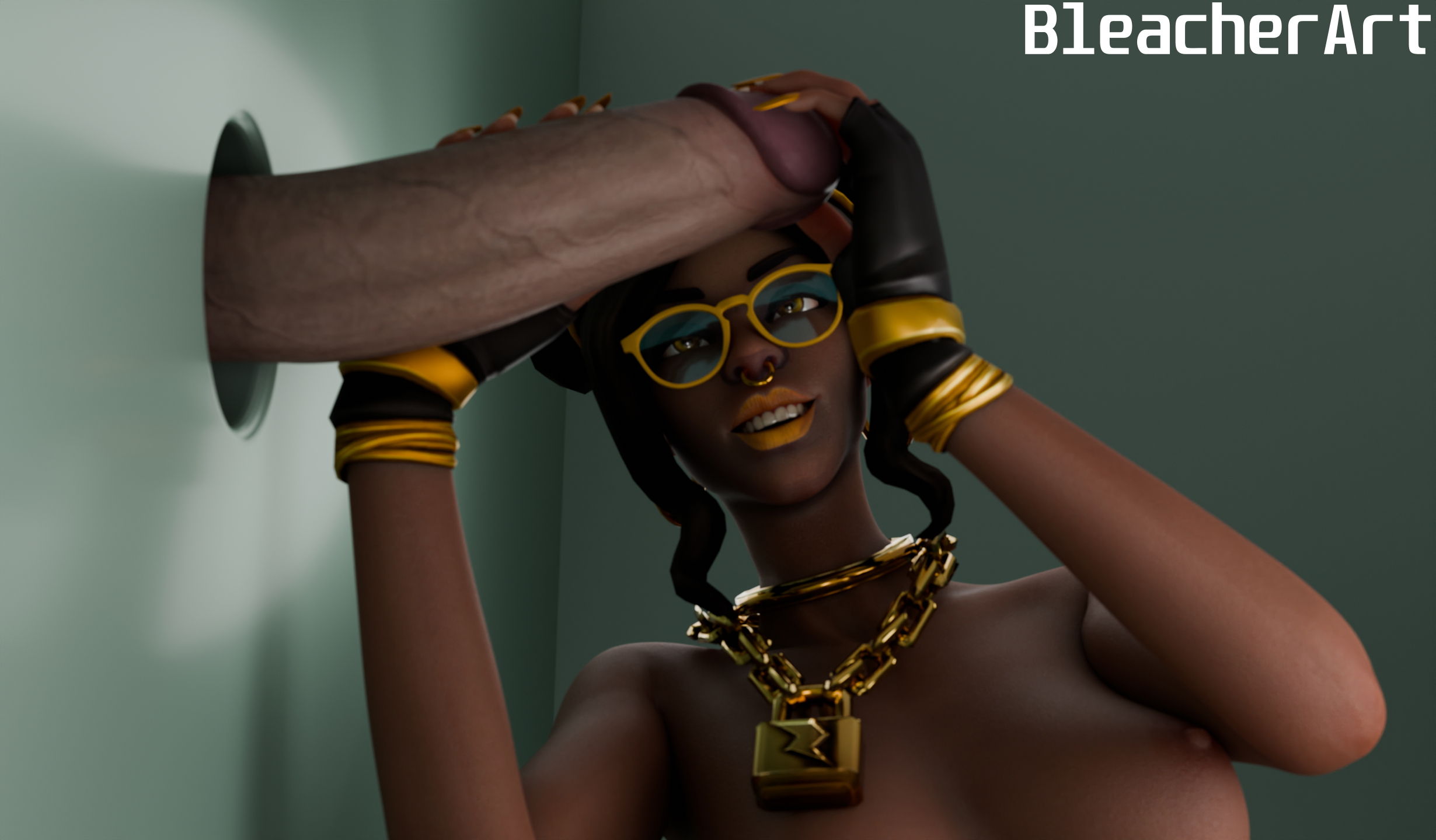 Luxe at the glory hole Luxe (fortnite) Fortnite 3d Porn Dark Skin Female Light Skinned Male Bwc Big White Cock Glory hole