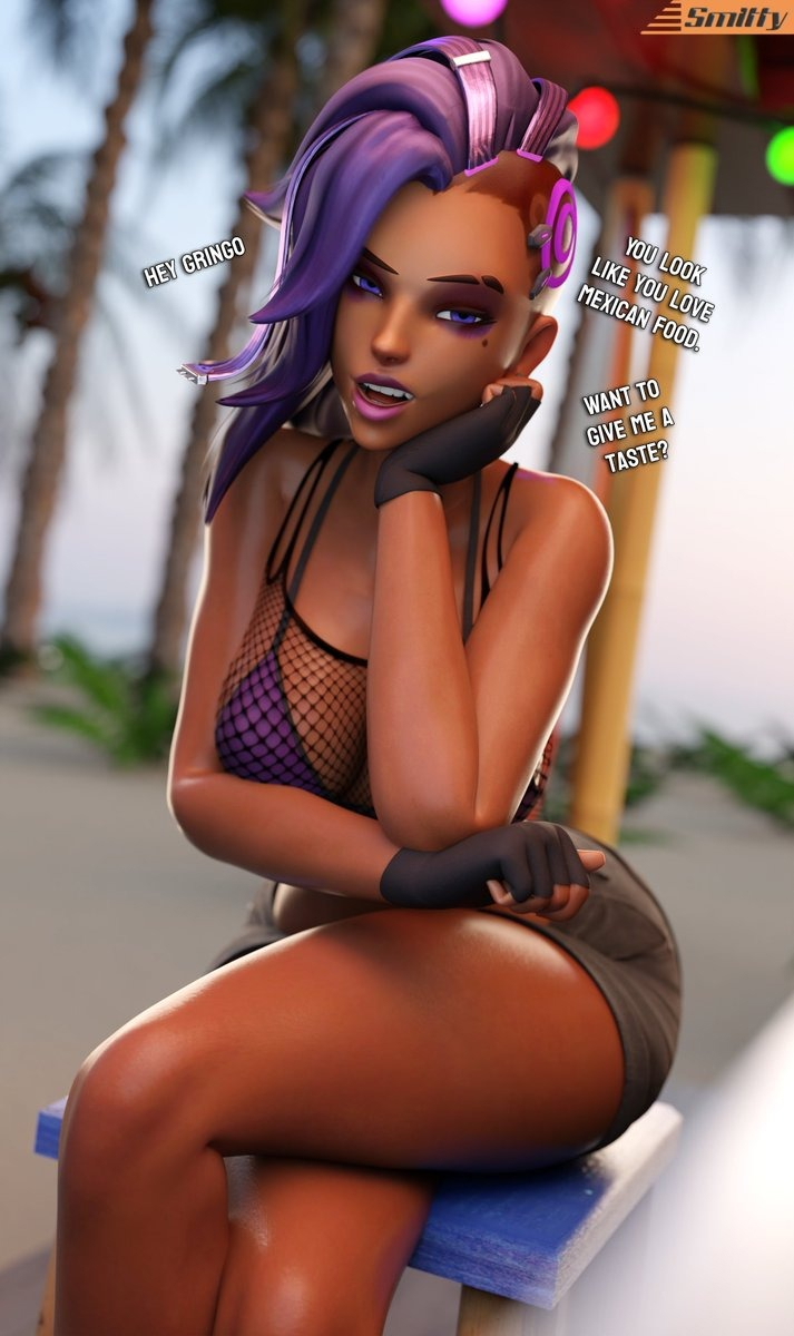 💜 Thicc Sombra 💜 Sombra (overwatch) Sombra Brownskin Hot Thick Thighs Thick Thick Ass Big Ass Sexy Sexy Ass Latina Tan Skin 17