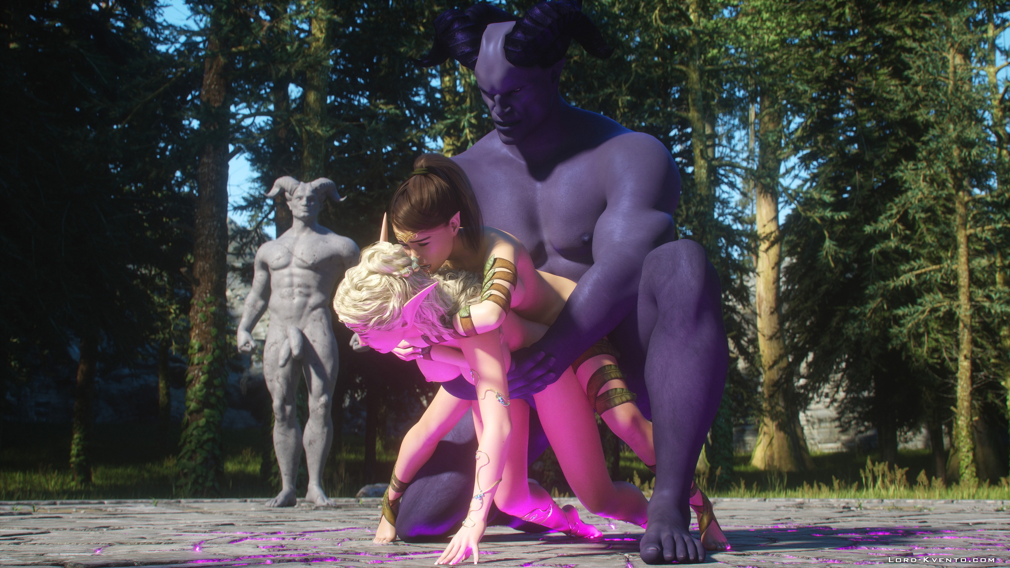 World Of Orgasm - Golem's Awakening  3d Porn Magic Elf Double Penis Horns Threesome Forced Doggy Style Pussy Outdoor Sex Double Penetration Big boobs Cum In Face Cumshot 10