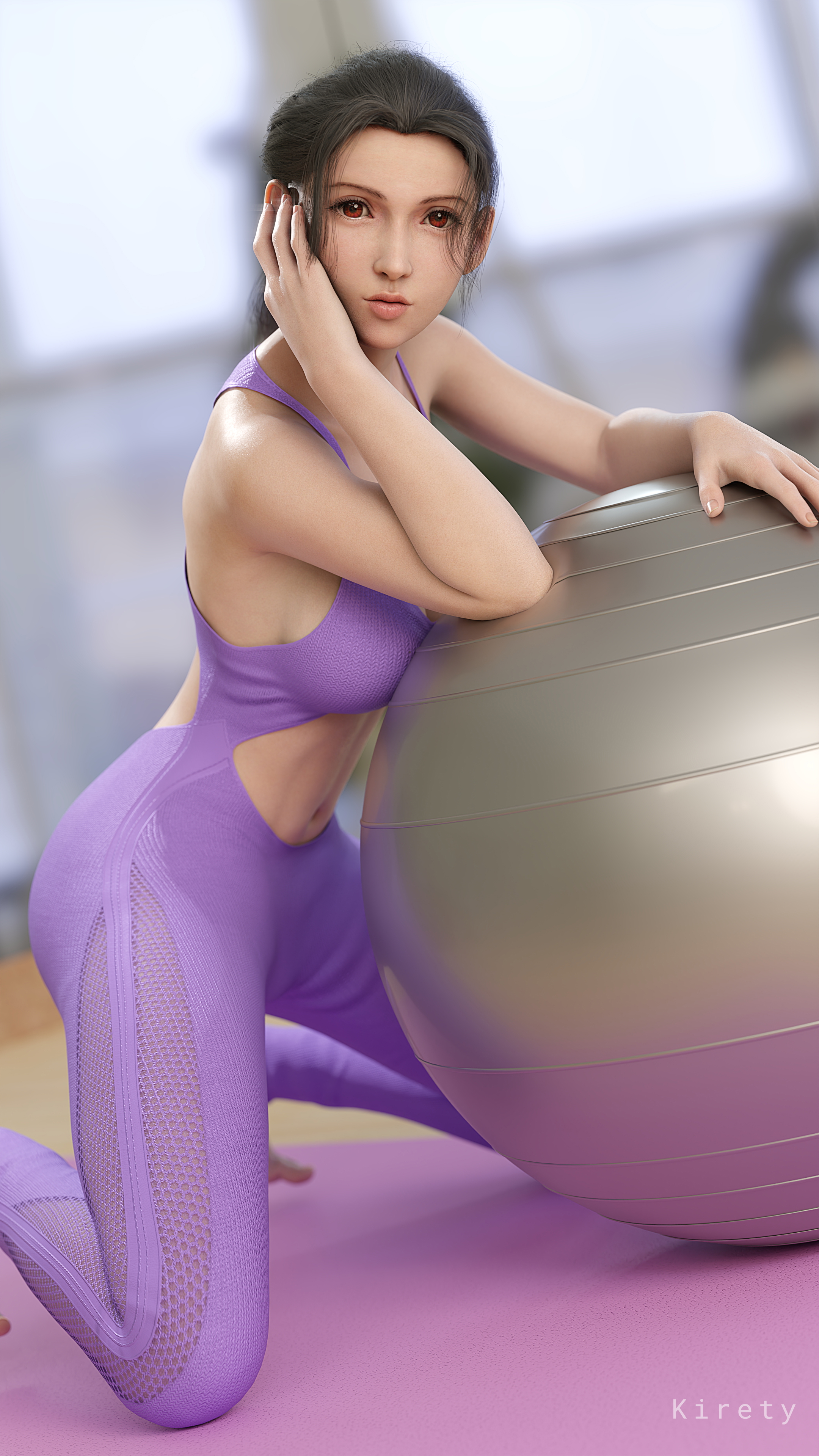 Tifa - Yoga Final Fantasy Final Fantasy 7 Remake Final Fantasy 7 Final Fantasy VII Tifa Lockhart Tifa Nude Big Tits Big boobs 2