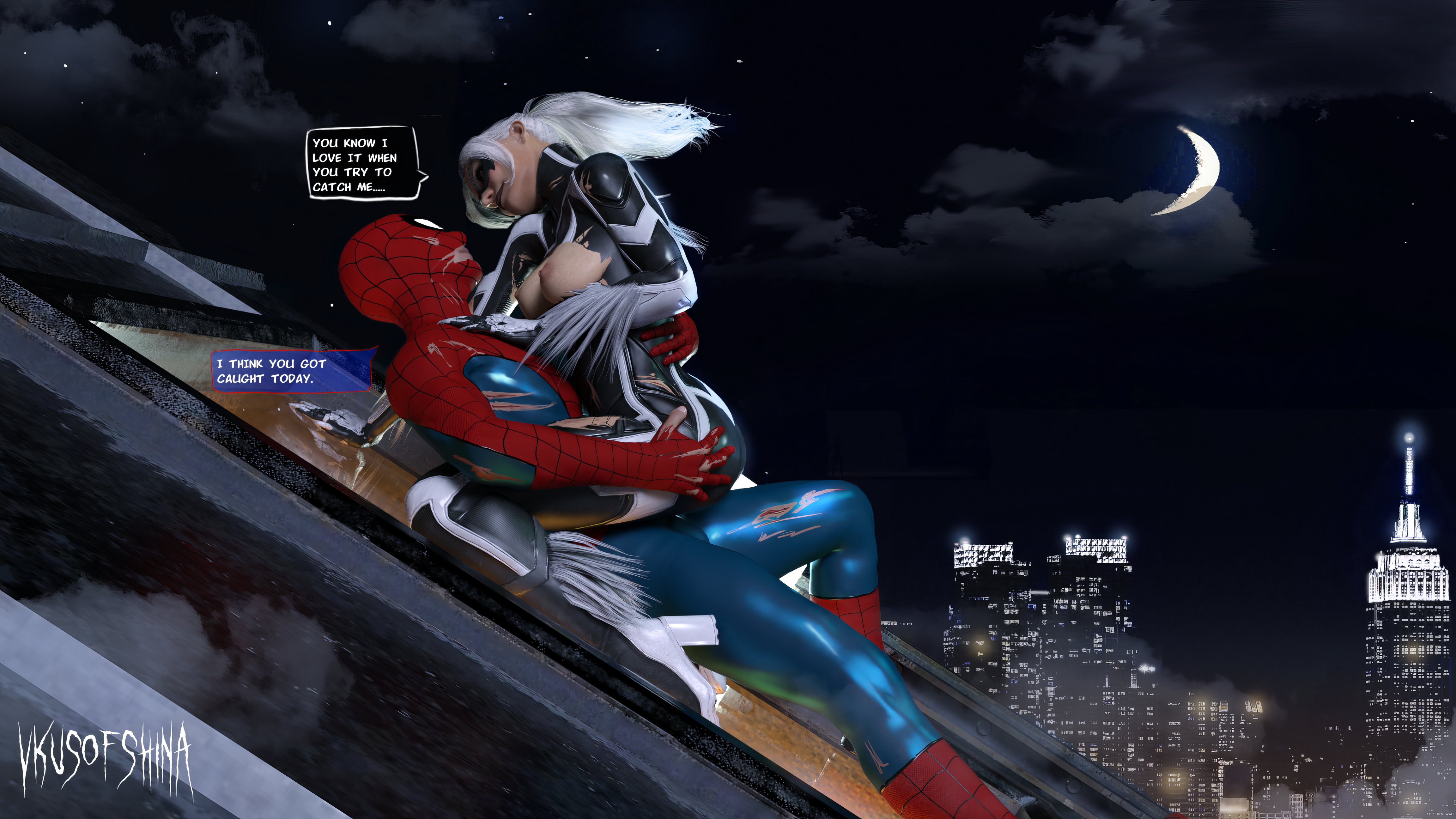 MJ fuck you  Marvel Spider-man Catwoman Night Romantic Cowgirl