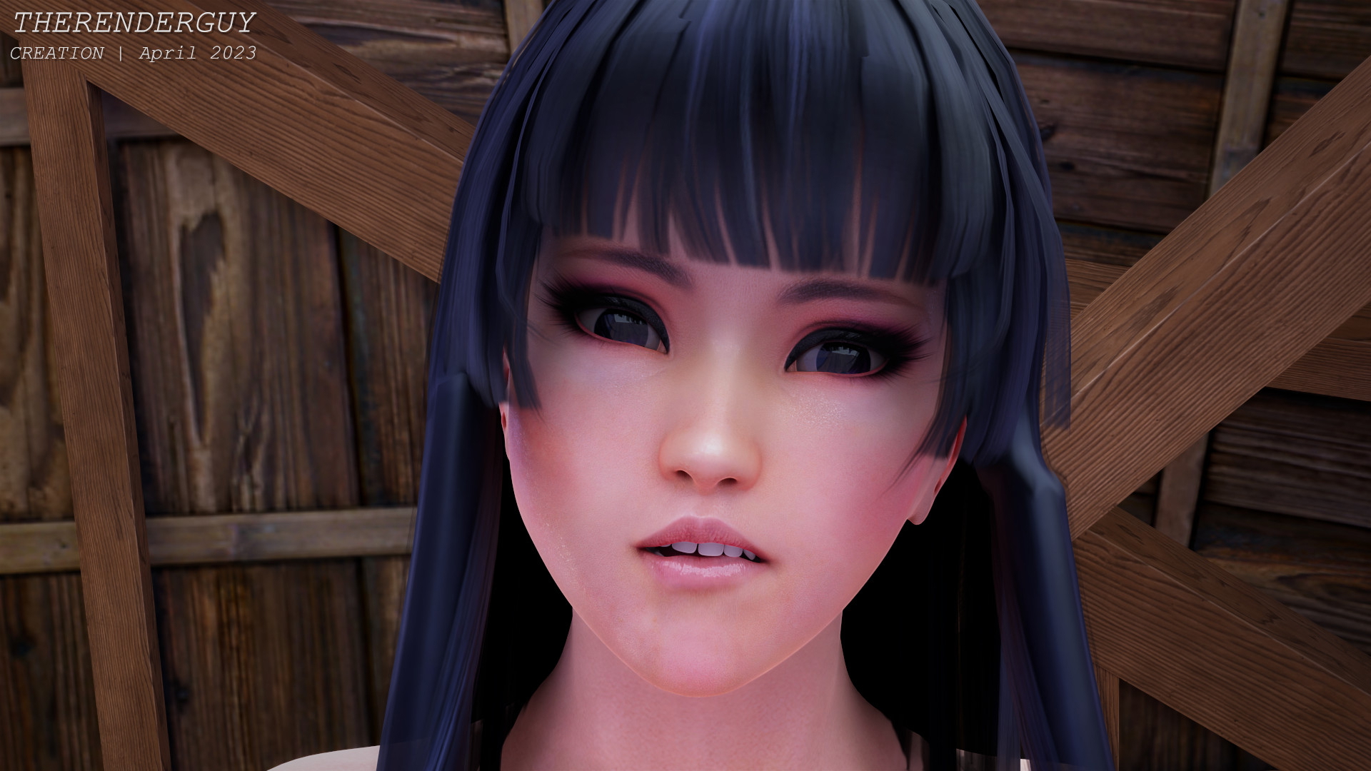 Nyotengu in sauna  Face  FHD