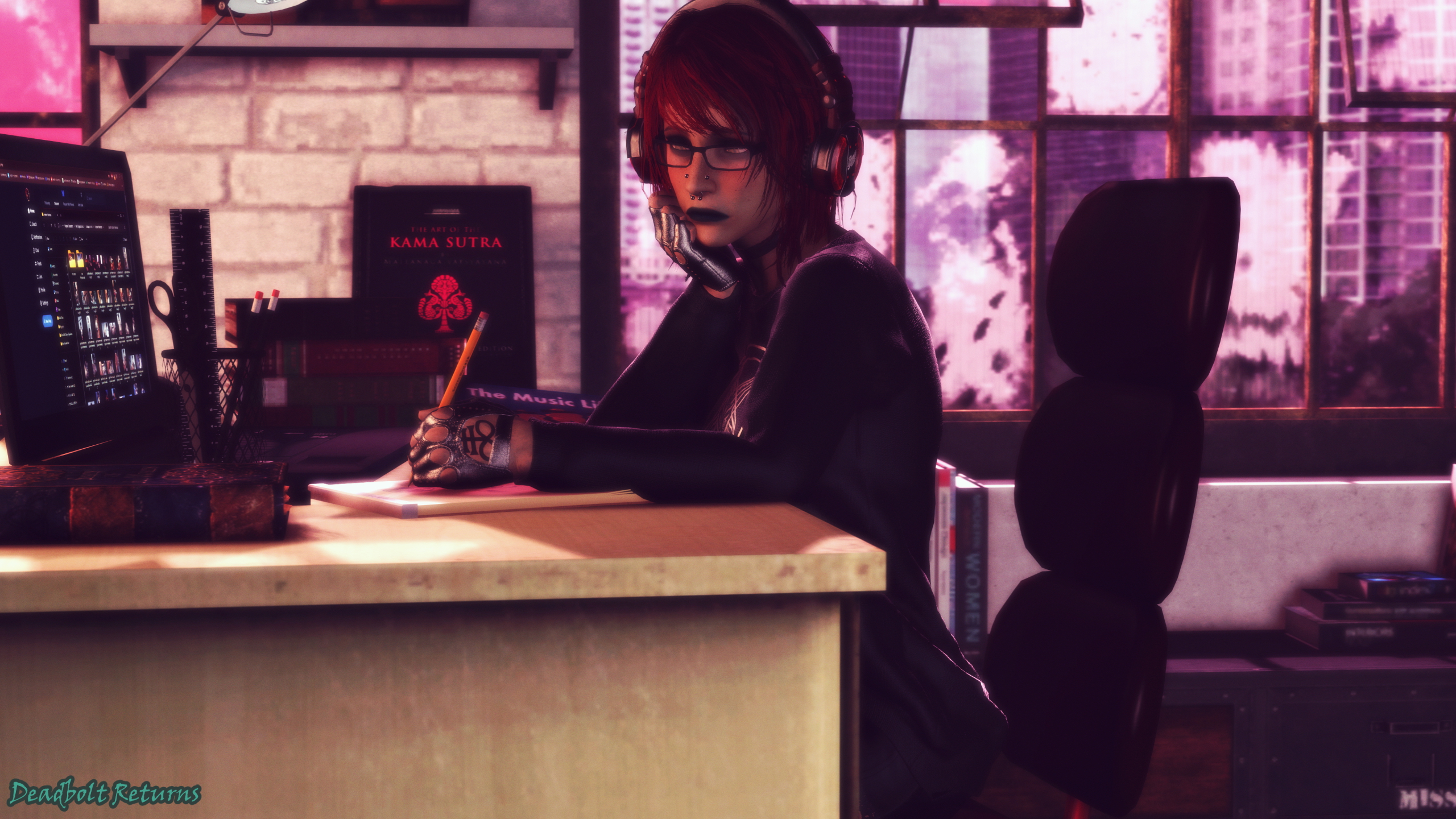 Goth Lofi Girl Heather Morrison Gets Freaky  Heather Morrison Sextape In Hell Original Character Original Series Nsfw Sfm Source Filmmaker 3d Porn 3dnsfw Big Tittied Goth Girlfriend Blowjob Handjob Cunnilingus Standing Doggy Desk Standing Sex
