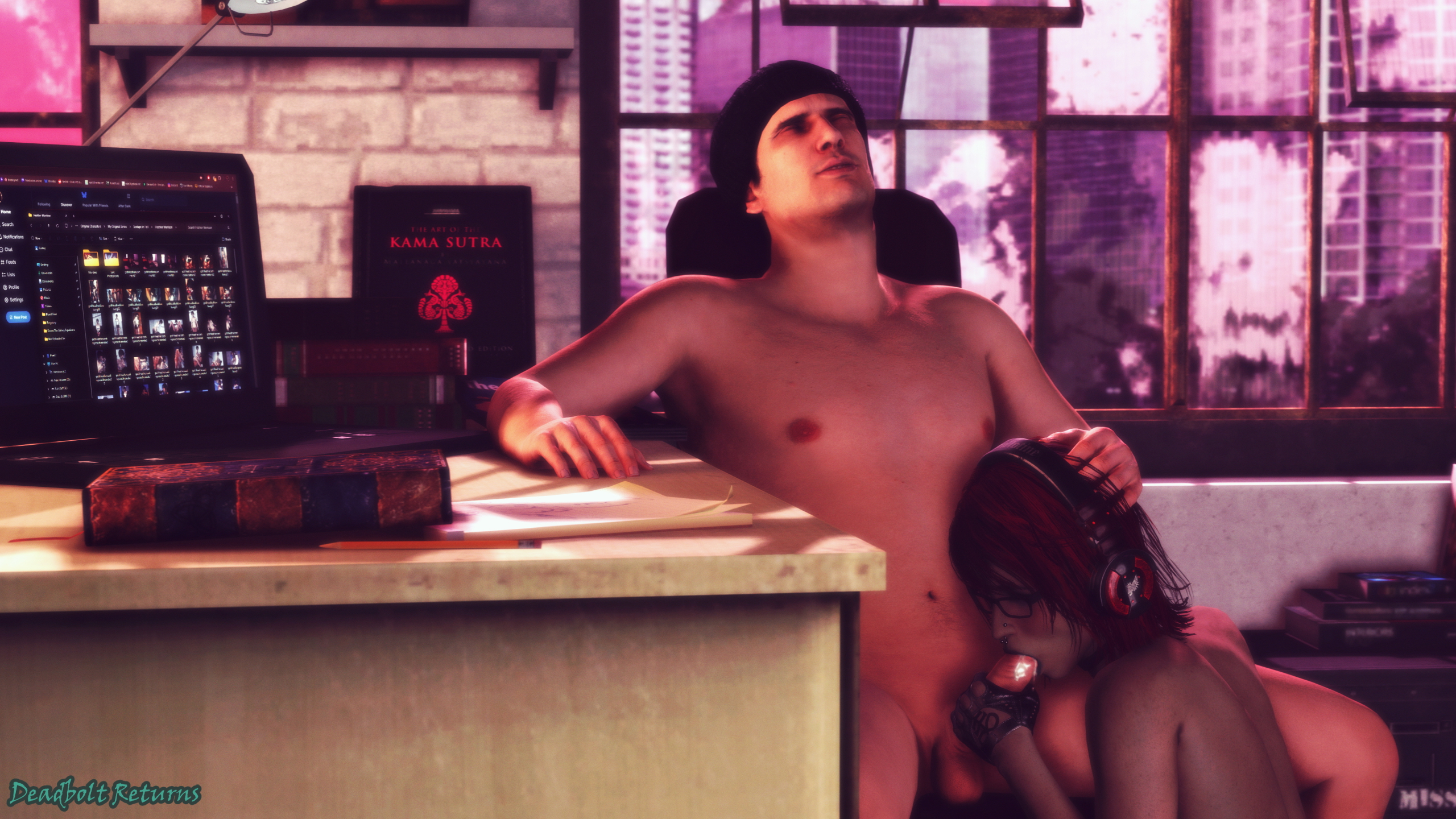 Goth Lofi Girl Heather Morrison Gets Freaky  Heather Morrison Sextape In Hell Original Character Original Series Nsfw Sfm Source Filmmaker 3d Porn 3dnsfw Big Tittied Goth Girlfriend Blowjob Handjob Cunnilingus Standing Doggy Desk Standing Sex 9