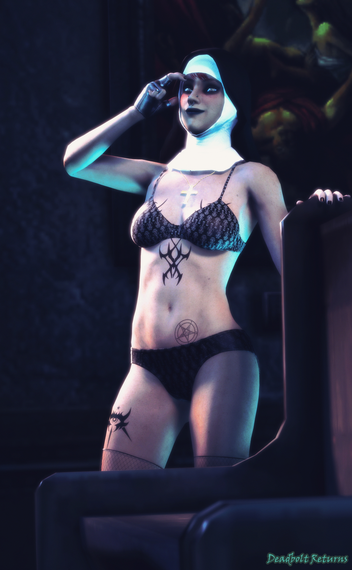 Heather Morrison The Naughty Nun (Sextape in Hell) Heather Morrison Sextape In Hell 3d Porn Sfm Source Filmmaker Photoshoot 3dnsfw Nsfw Pinup Big Tittied Goth Girlfriend Original Character Original Series 6