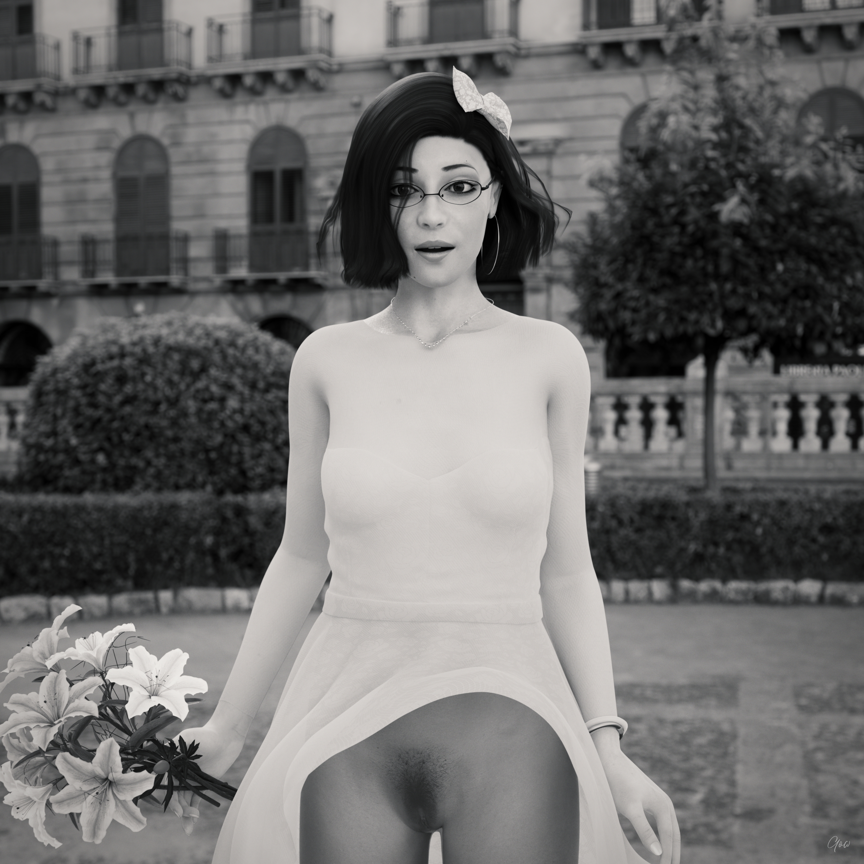 Simple Winds - Part 1 White Horny Milf Party Dress Bride Cosplay Dress Outdoor Tease Skirt Upskirt Spread Legs Standing Pantyhose Nylon Brunette Sexy Brunette Clothed Partially_clothed Wet Pussy No Panties Hairy Pussy Glasses Posing Fantasy 13