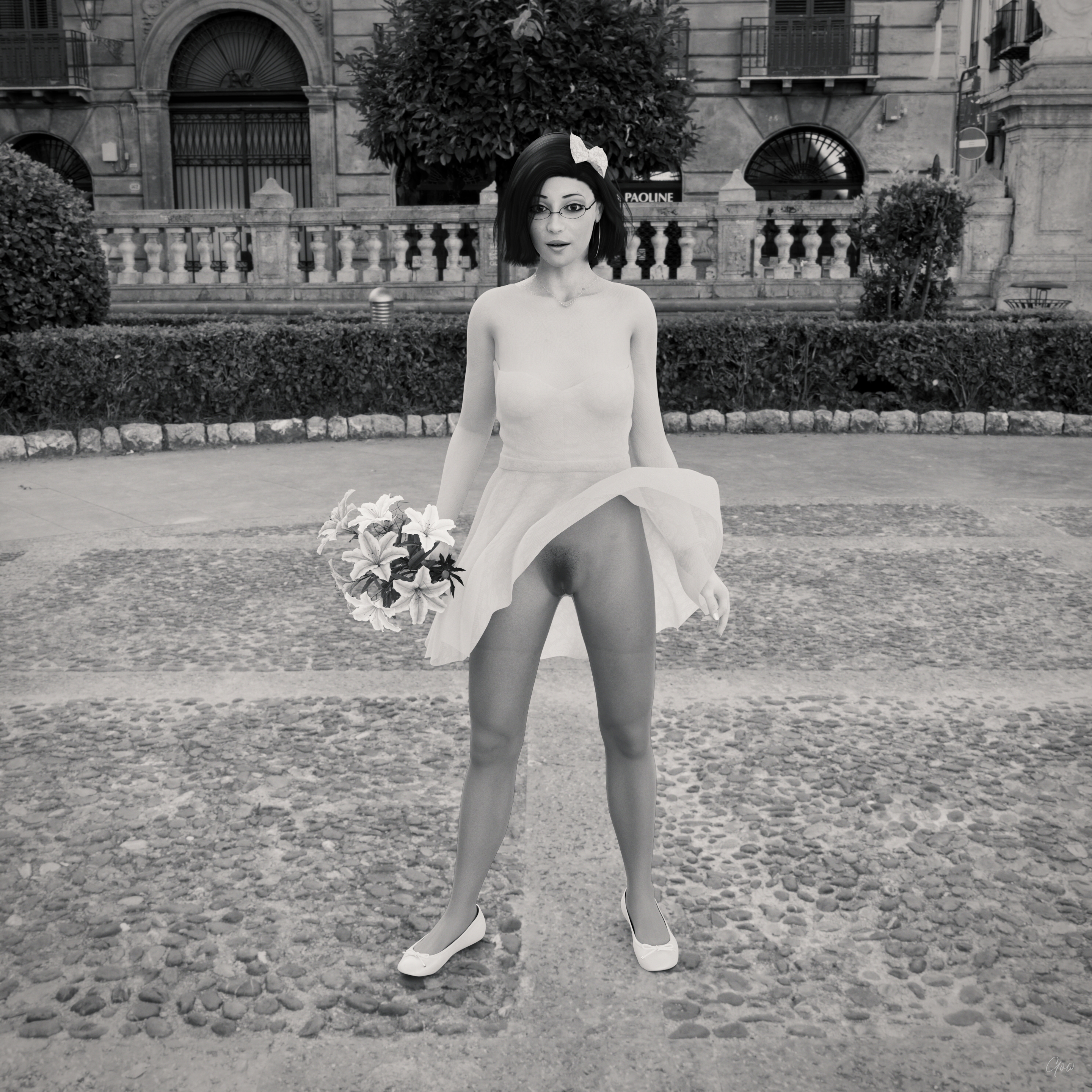 Simple Winds - Part 1 White Horny Milf Party Dress Bride Cosplay Dress Outdoor Tease Skirt Upskirt Spread Legs Standing Pantyhose Nylon Brunette Sexy Brunette Clothed Partially_clothed Wet Pussy No Panties Hairy Pussy Glasses Posing Fantasy 18