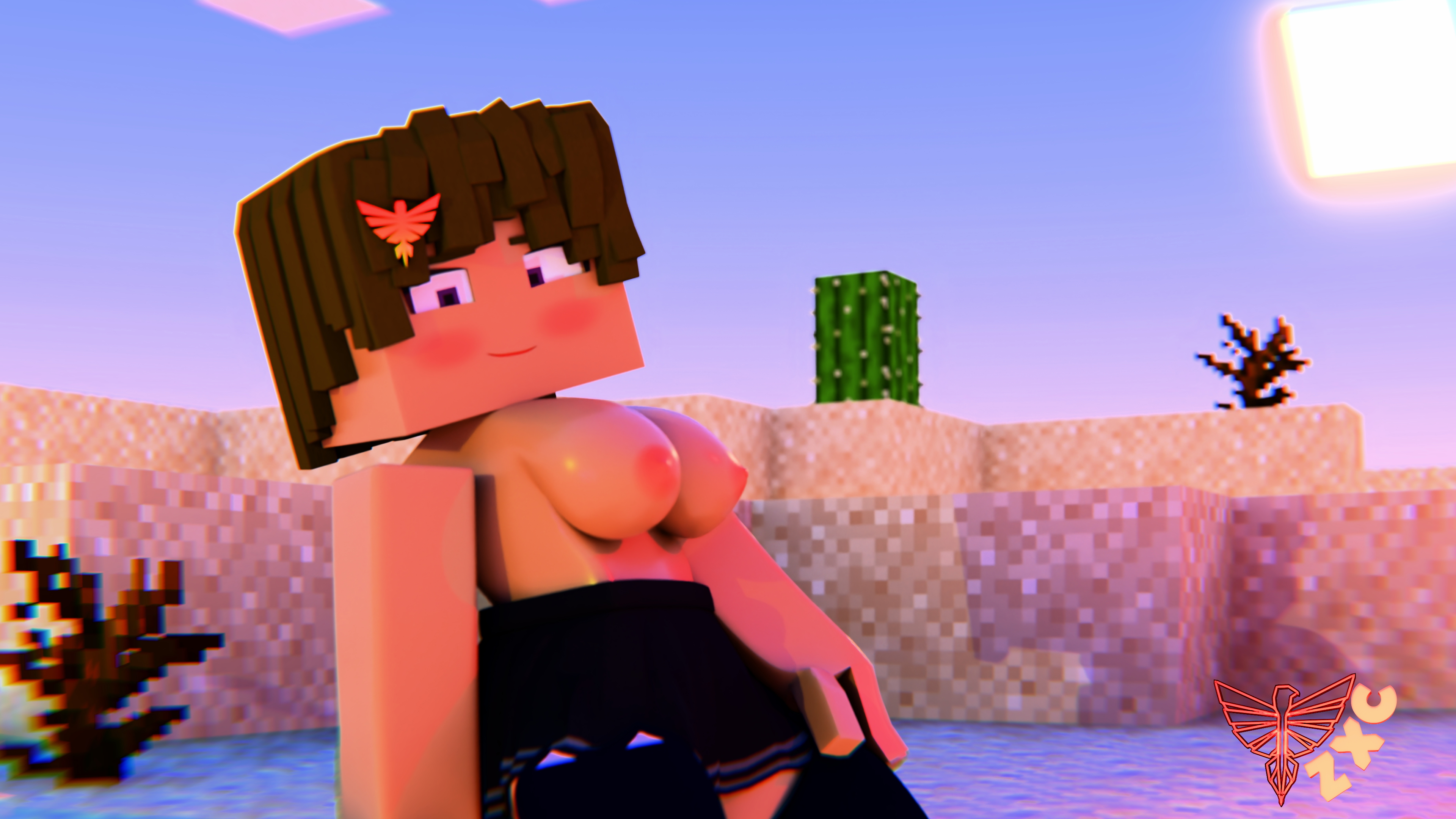 Desert photo lol  Desert Skirt Original Character Minecraft Stockings 1girl