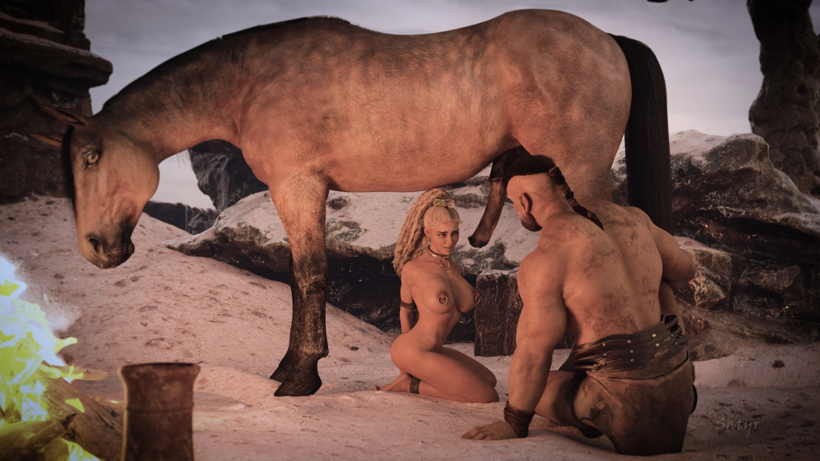 The Evening Is For The Stallion I  Princess Anal Horse Stallion Pee Piss Pee Drinking Blonde Humiliation Bdsm Bondage