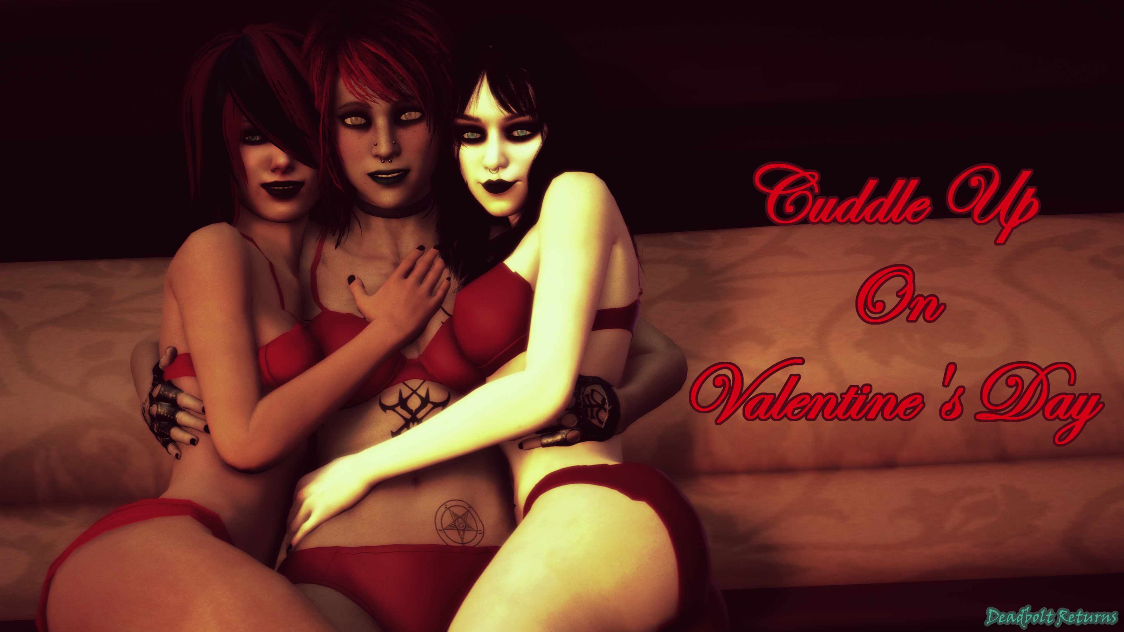 Happy Valentine s Day + New Tattoos (Sextape in Hell) Heather Morrison Chloe Glidewell Sextape In Hell Sfm Source Filmmaker 3dnsfw 3 Girls Nude Red Lingerie 4