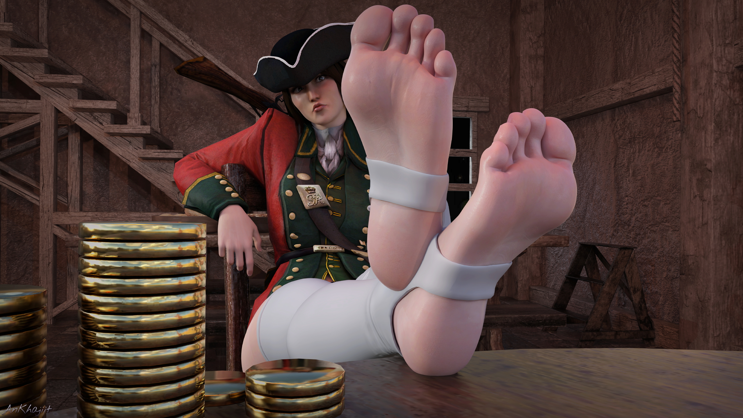 Eleanor Mallow (The Red Coat)  Feet Feetjob Feet Fetish Cum On Feet Cum Covered Feet Big Feet Footjob Foot Fetish Foot Focus