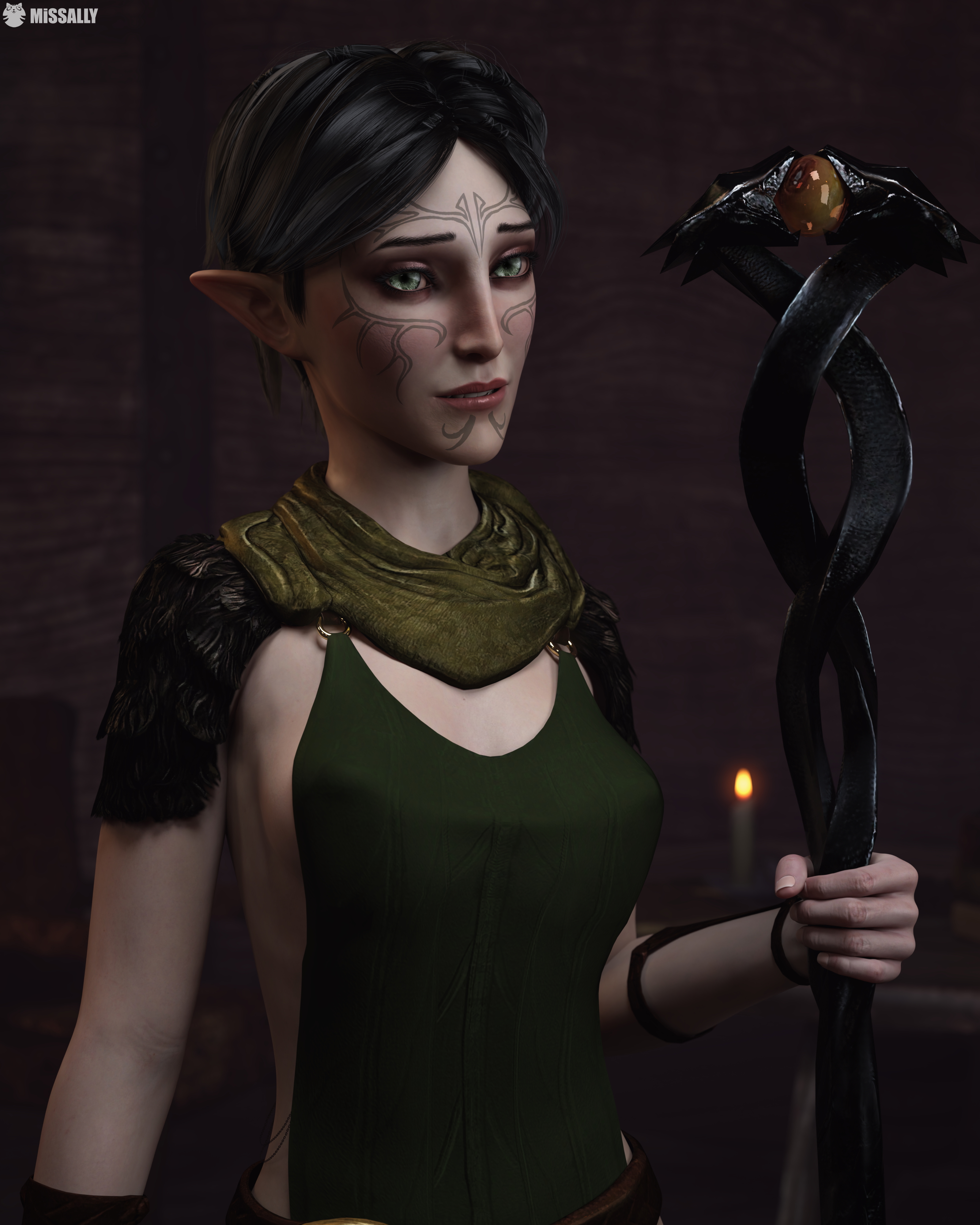 Merrill  Dragon Age Dragon Age Brunette Elf