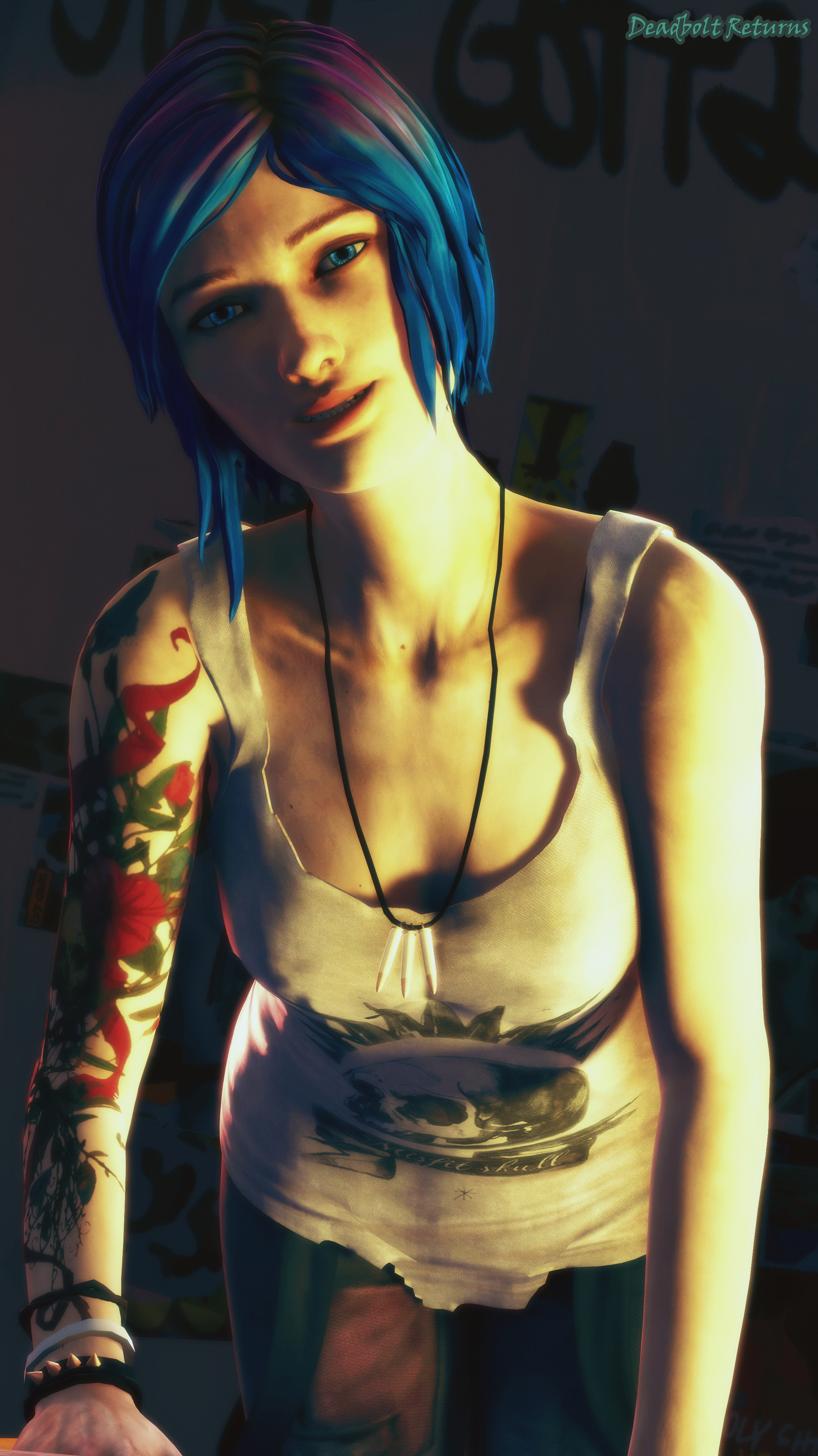 Inside Chloe Price s Bedroom (Life is Strange) Chloe Price Life Is Strange Sfm Source Filmmaker 3d Porn 3dnsfw Blue Hair Blue Eyes Nude Clothed/nude Partially_nude Photoshoot 3