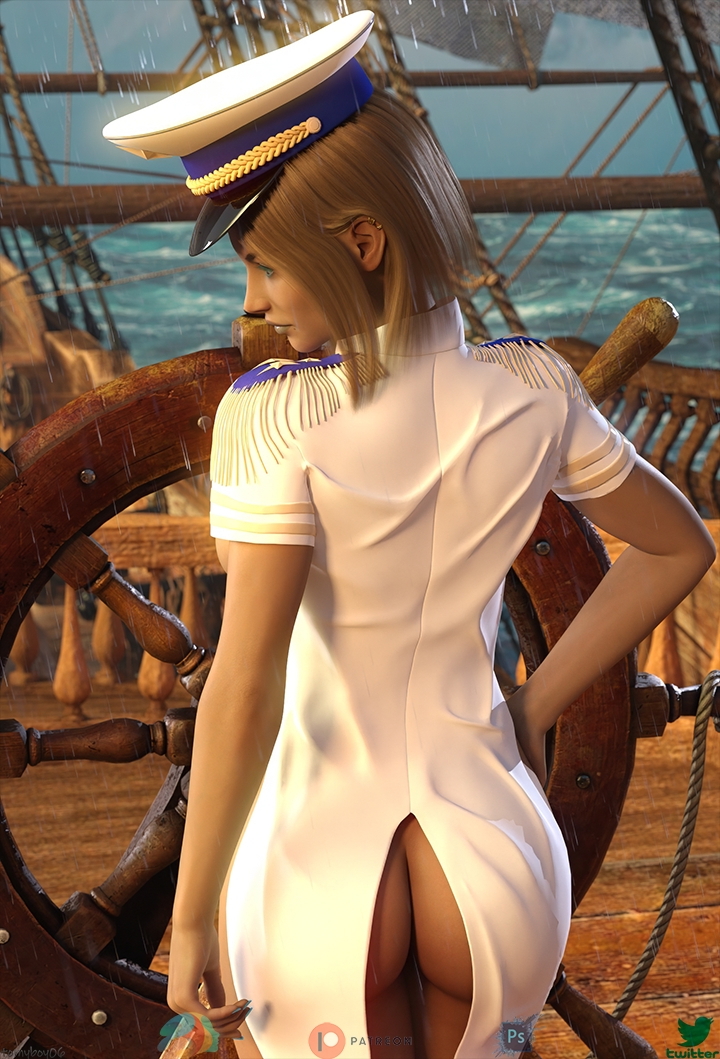 Captain Thygh  Sexy Big Tits Pinup 2