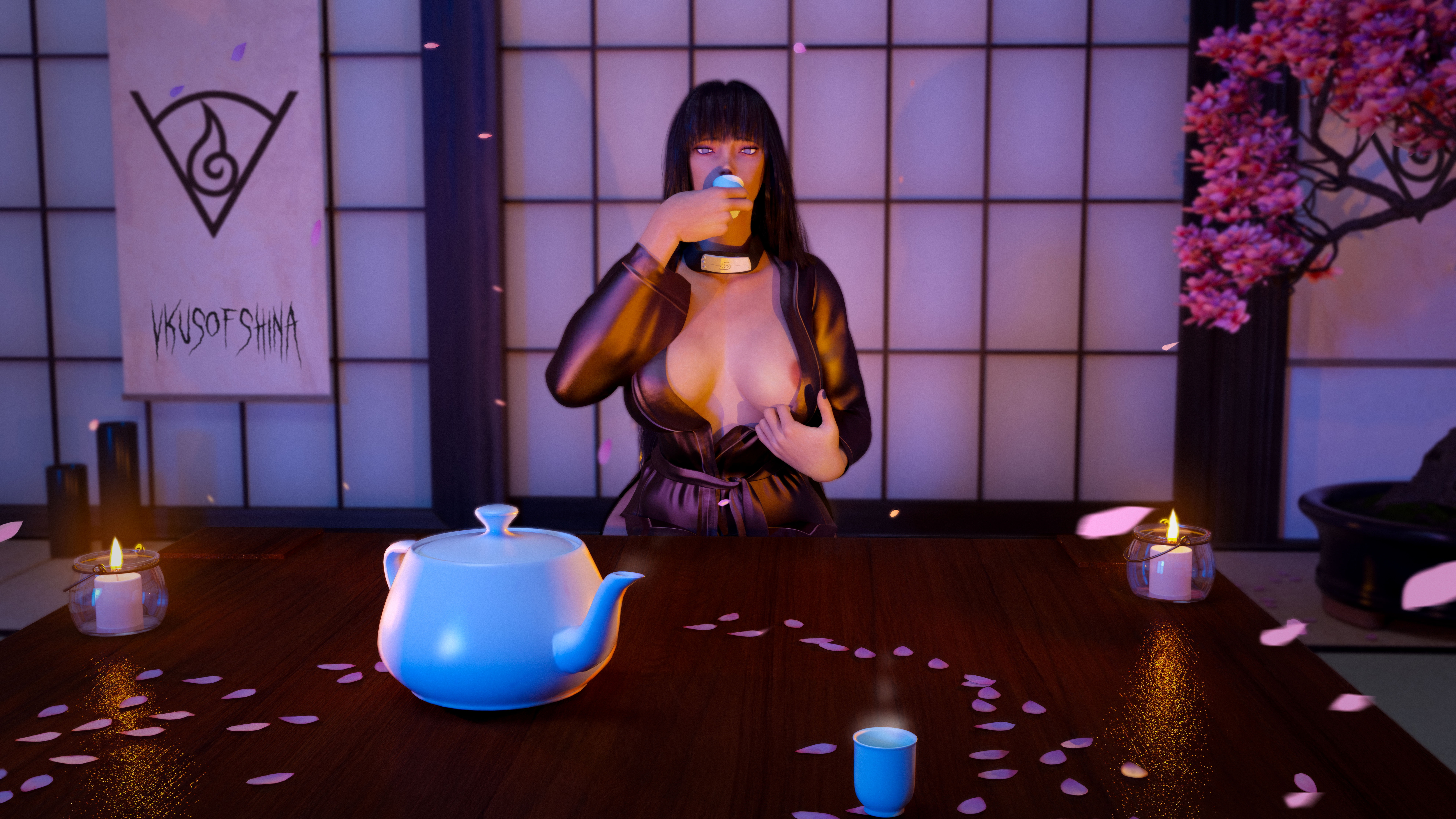 tea ceremony Hinata Hinata Hyuga Naruto Anime Erotic Night Asian