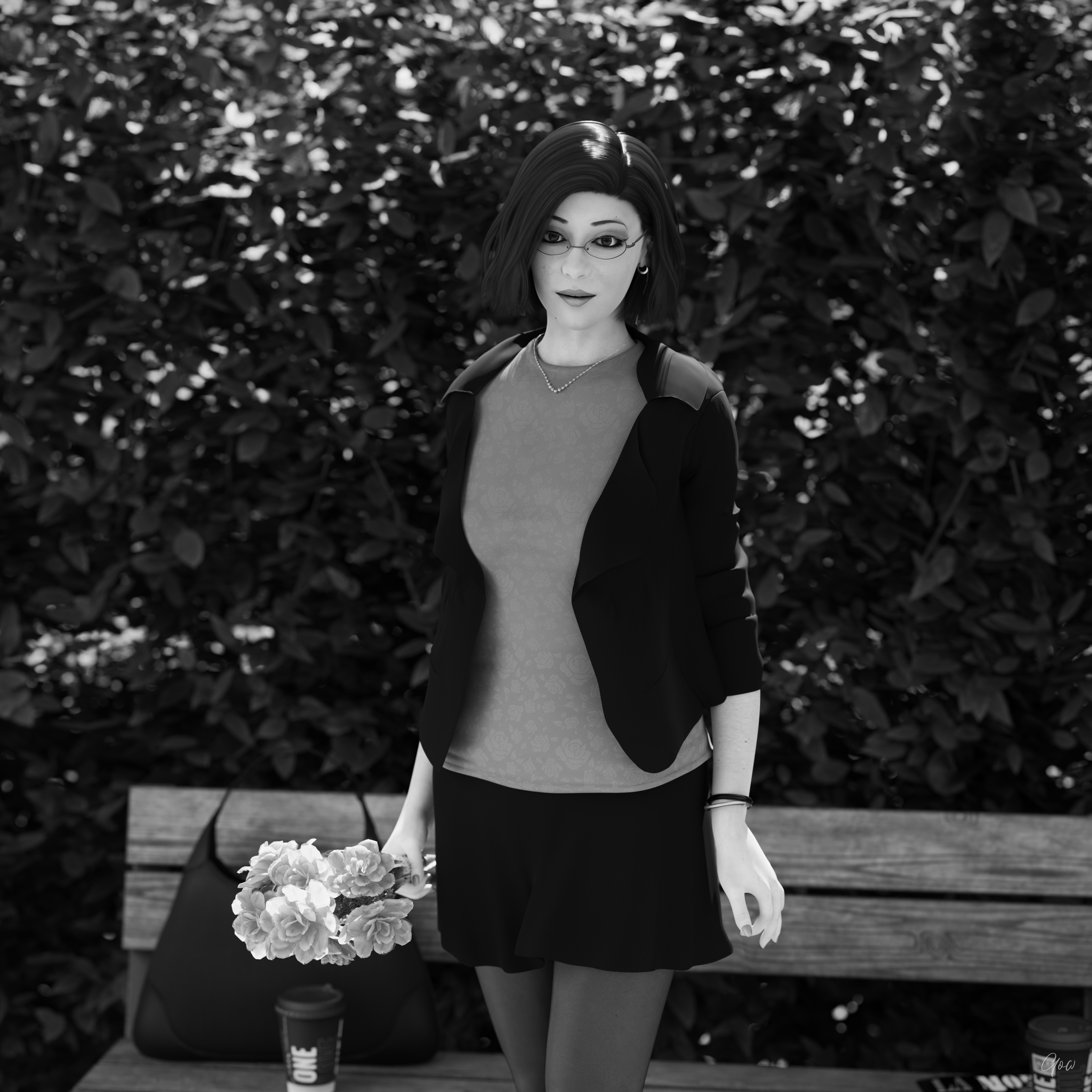 8th - Rona s leg tease. (Seamless Pantyhose  Nylon  Black and white photo set)  Black And White Sexy Brunette Milf Hairy Pussy Horny Secretary Office_lady Outdoor Posing Legs Tease Wet Pussy Sitting Standing Outfit Skirt Upskirt Spread Legs Clothed Pantyhose Nylon High Heels Uniform 2