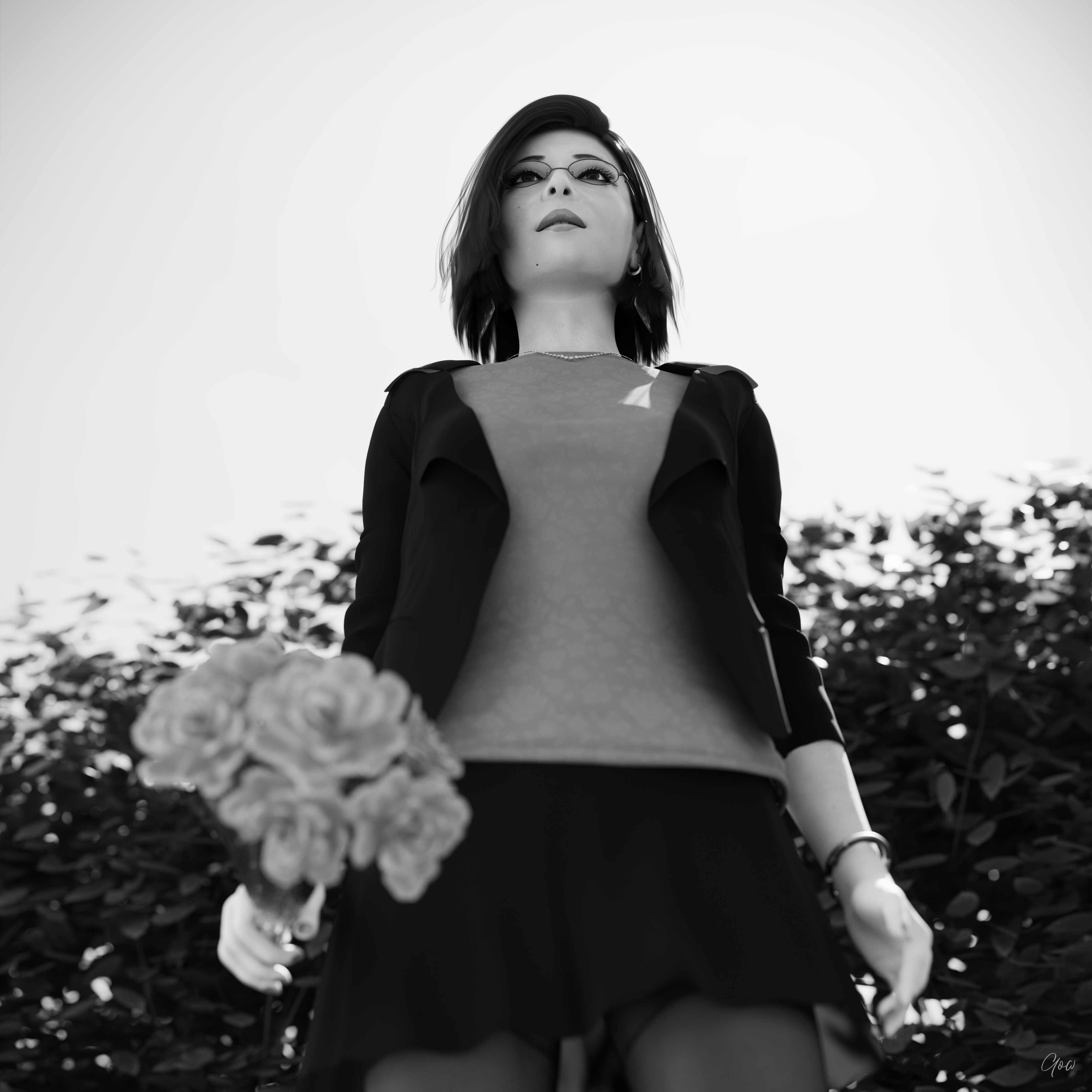 8th - Rona s leg tease. (Seamless Pantyhose  Nylon  Black and white photo set)  Black And White Sexy Brunette Milf Hairy Pussy Horny Secretary Office_lady Outdoor Posing Legs Tease Wet Pussy Sitting Standing Outfit Skirt Upskirt Spread Legs Clothed Pantyhose Nylon High Heels Uniform 4