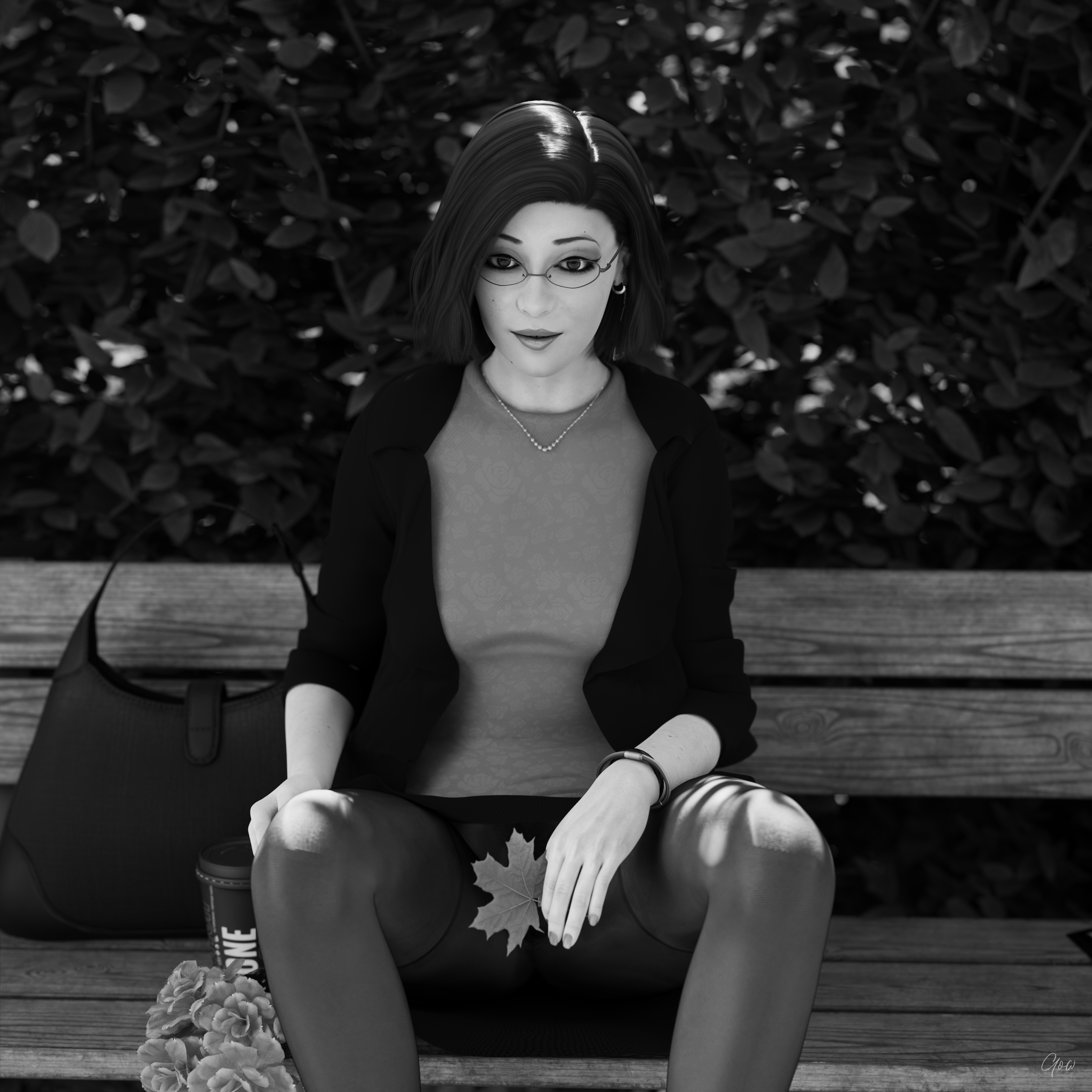 8th - Rona s leg tease. (Seamless Pantyhose  Nylon  Black and white photo set)  Black And White Sexy Brunette Milf Hairy Pussy Horny Secretary Office_lady Outdoor Posing Legs Tease Wet Pussy Sitting Standing Outfit Skirt Upskirt Spread Legs Clothed Pantyhose Nylon High Heels Uniform 13