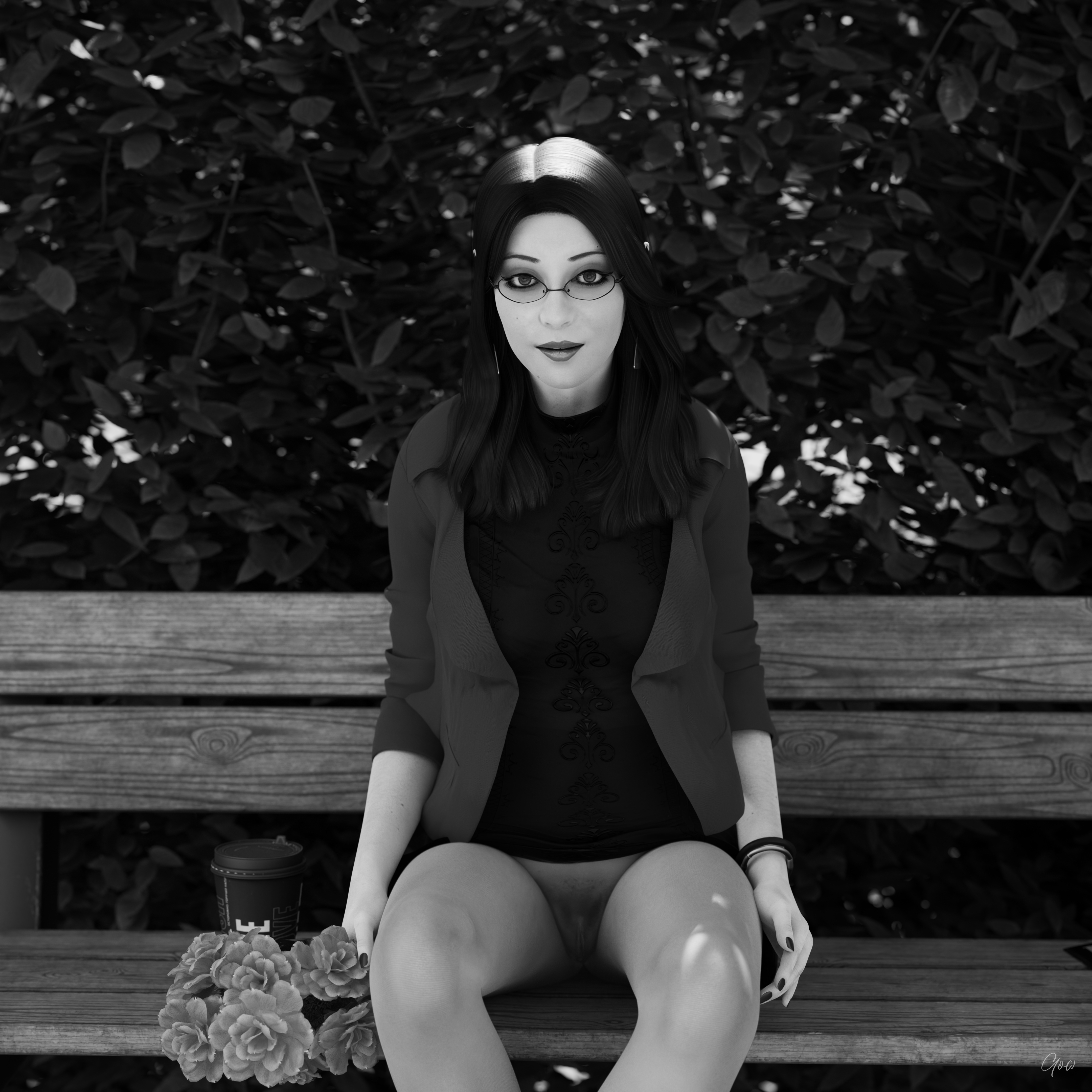 8th - Tiffany s leg tease. (Seamless Pantyhose  Nylon  Black and white photo set)  Black And White Sexy Brunette Milf Hairy Pussy Horny Secretary Office_lady Outdoor Posing Legs Tease Wet Pussy Sitting Standing Outfit Skirt Upskirt Spread Legs Clothed Pantyhose Nylon High Heels Uniform 11