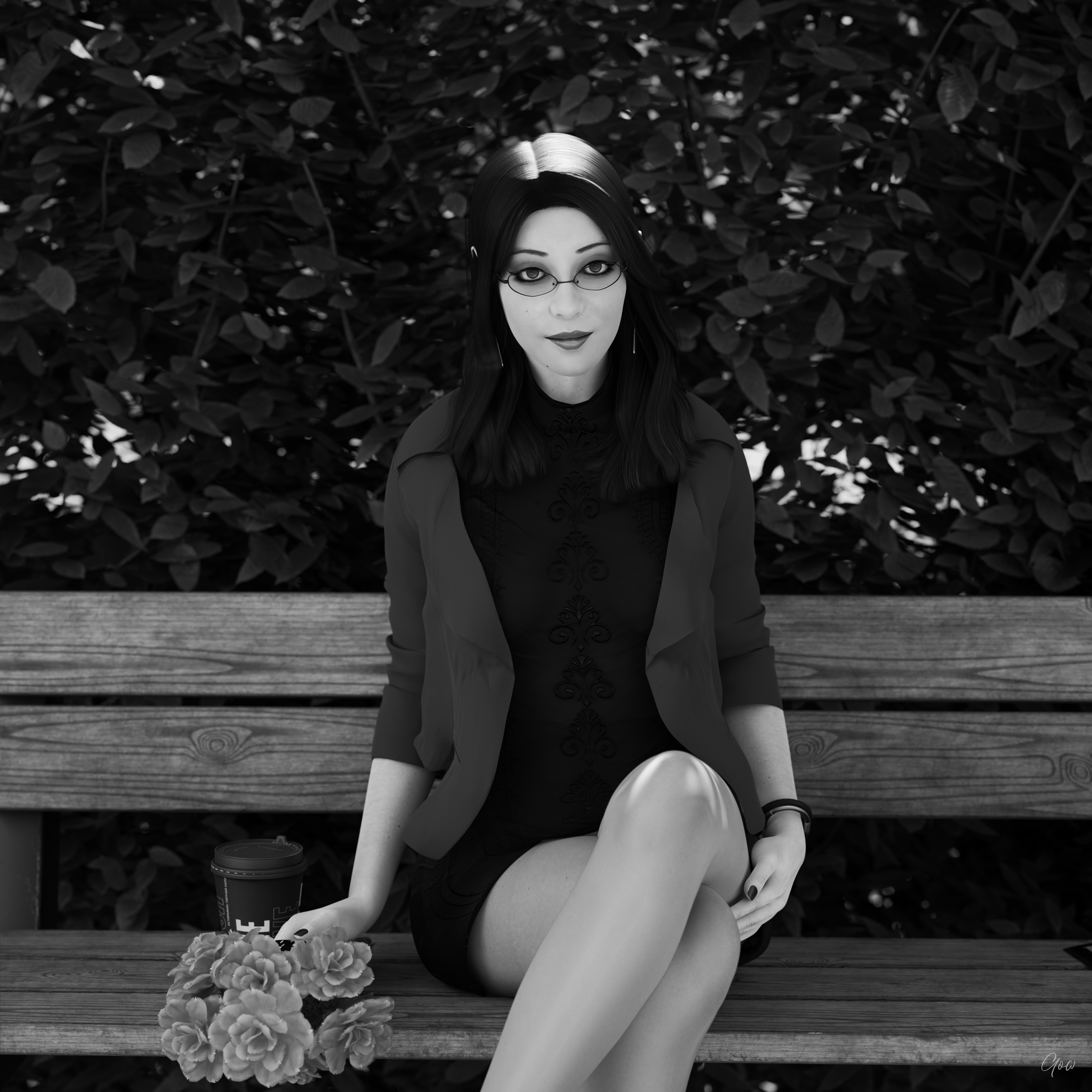 8th - Tiffany s leg tease. (Seamless Pantyhose  Nylon  Black and white photo set)  Black And White Sexy Brunette Milf Hairy Pussy Horny Secretary Office_lady Outdoor Posing Legs Tease Wet Pussy Sitting Standing Outfit Skirt Upskirt Spread Legs Clothed Pantyhose Nylon High Heels Uniform 15