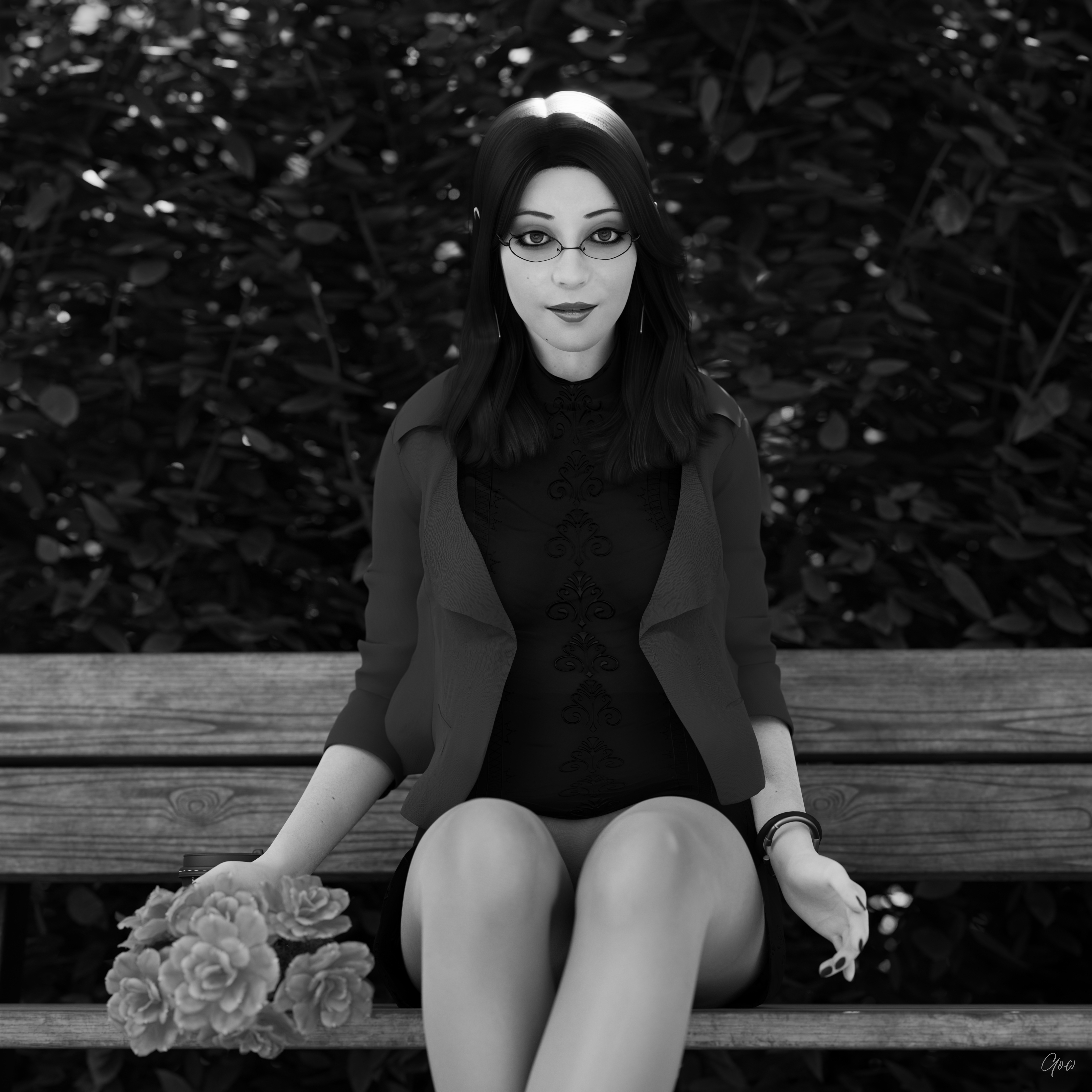 8th - Tiffany s leg tease. (Seamless Pantyhose  Nylon  Black and white photo set)  Black And White Sexy Brunette Milf Hairy Pussy Horny Secretary Office_lady Outdoor Posing Legs Tease Wet Pussy Sitting Standing Outfit Skirt Upskirt Spread Legs Clothed Pantyhose Nylon High Heels Uniform 18
