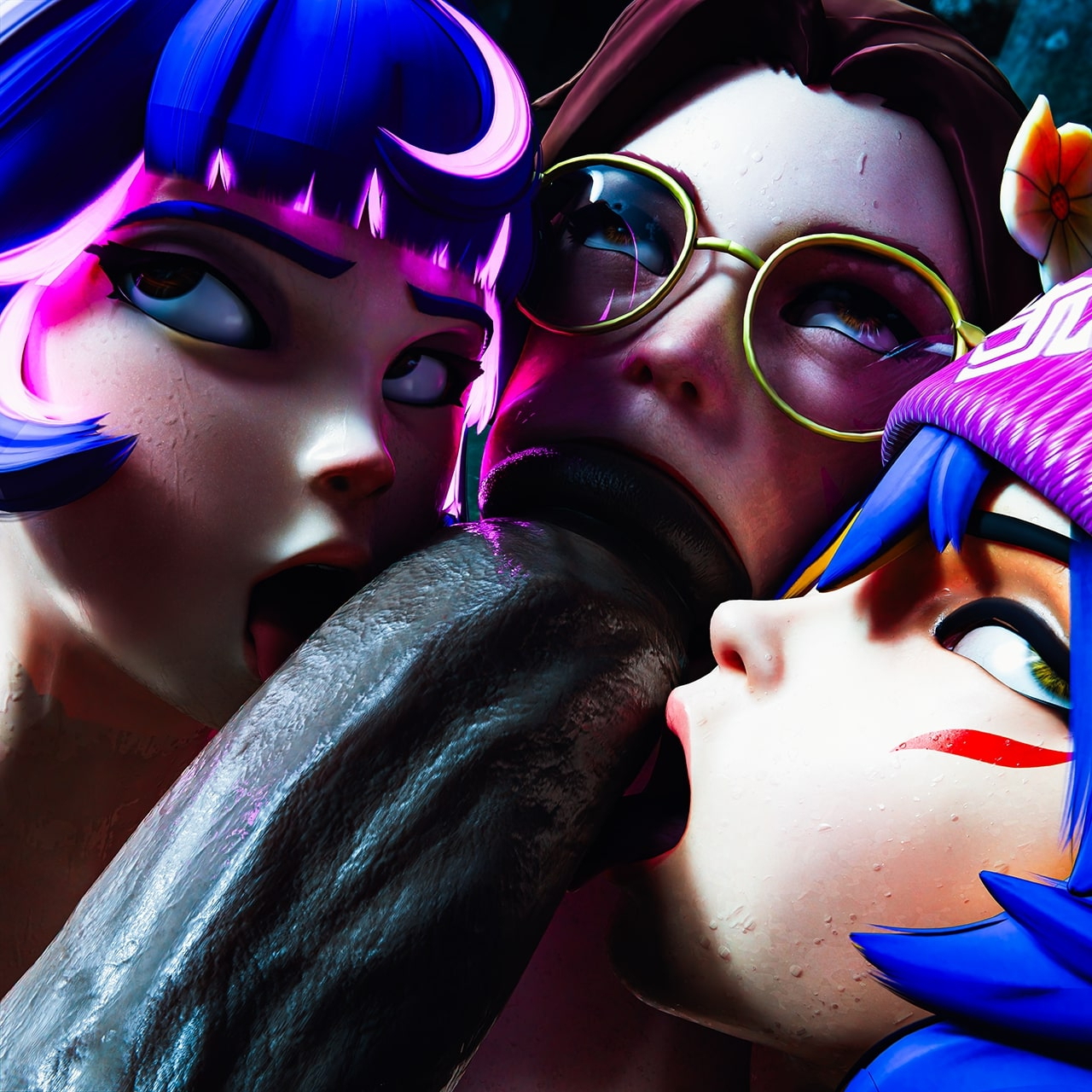 Hot Old Springs Ana (overwatch) Dva (overwatch) Kiriko Juno Overwatch Blowjob Big Tits Big Dick Futanari Futa Foursome 4
