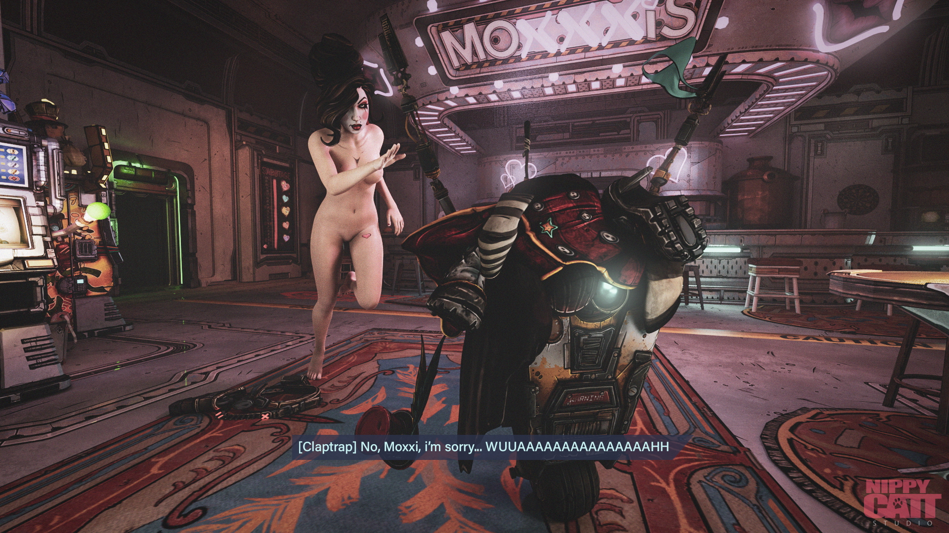 Run Claptrap! [Borderlands] Mad Moxxi Borderlands Borderlands 3 Claptrap Naked Fully Naked