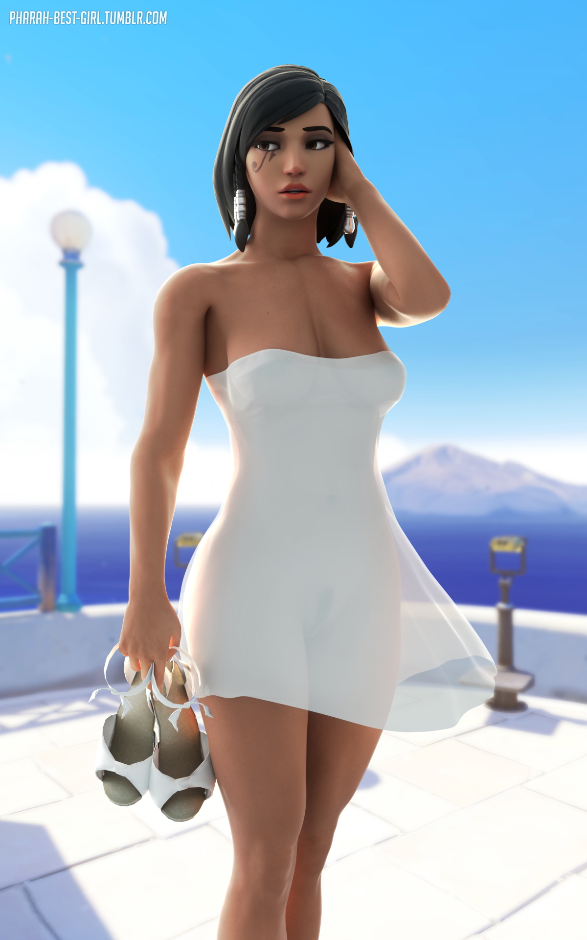 Ilios vacation Pharah Overwatch 3d Porn Sexy Nude Natural Boobs Pussy