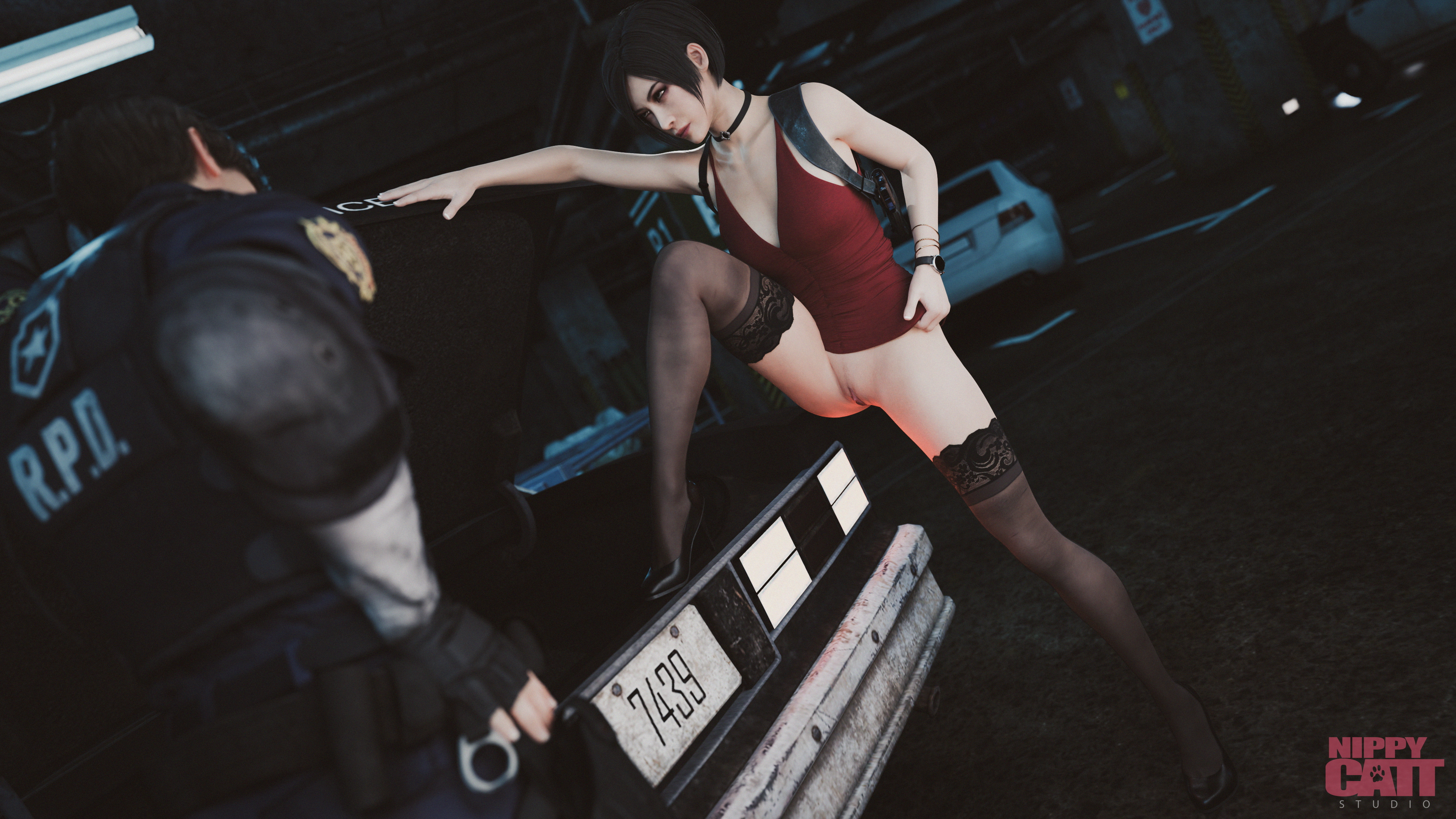 Not in there... look down Leon...