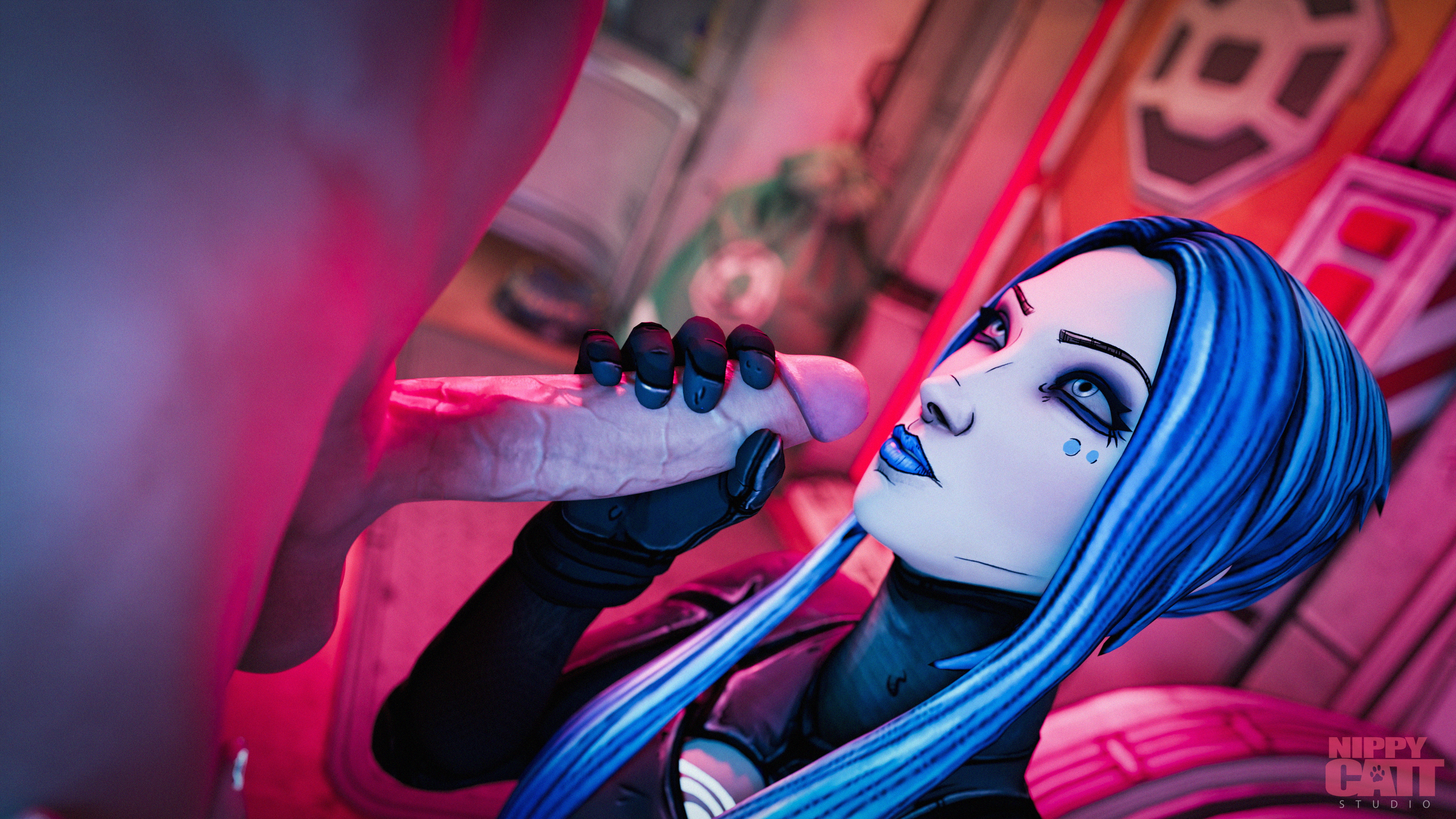 Maya Fellatio [Borderlands] Borderlands Borderlands 3 Maya Maya The Siren 3d Porn Sexy Sex Oral Oral Sex Fellatio Blowjob Holding Cock Gloves Blue Hair Lipstick Tattoo Tattoos Nail Polish Cum Cumshot Cum In Face Cum Drip Lipstic Mark