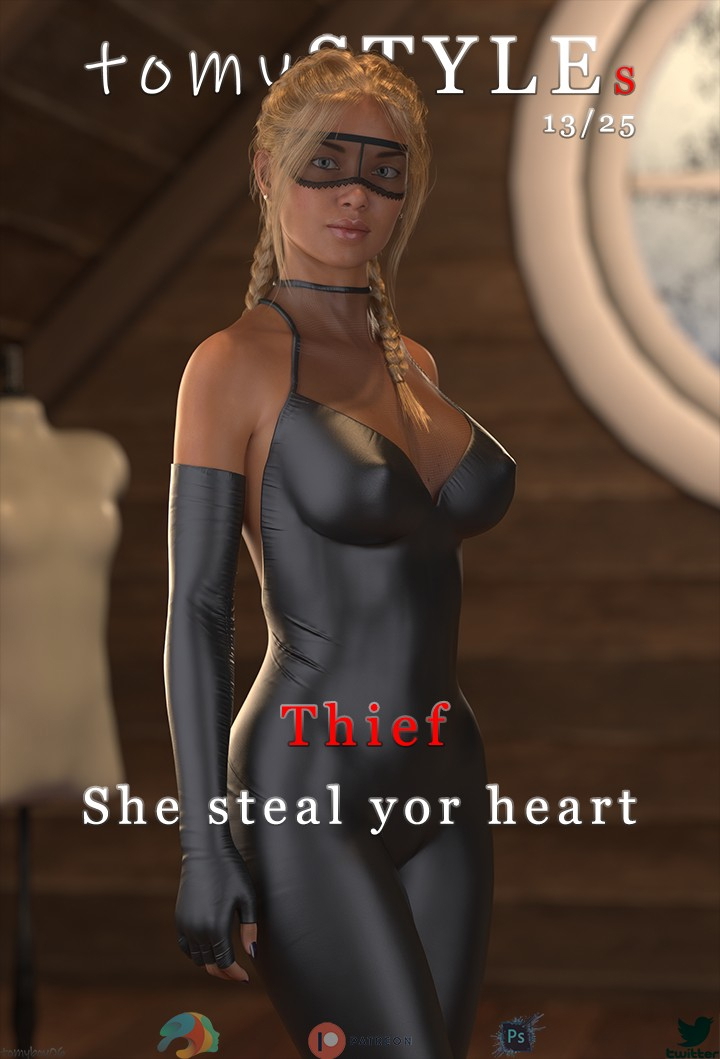Thief - She steal yor heart  Blonde Sexy Solo Pinup